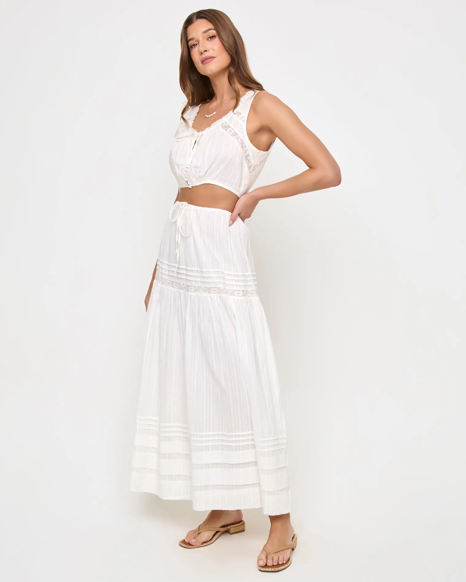 Reia Skirt - White sold by l*space