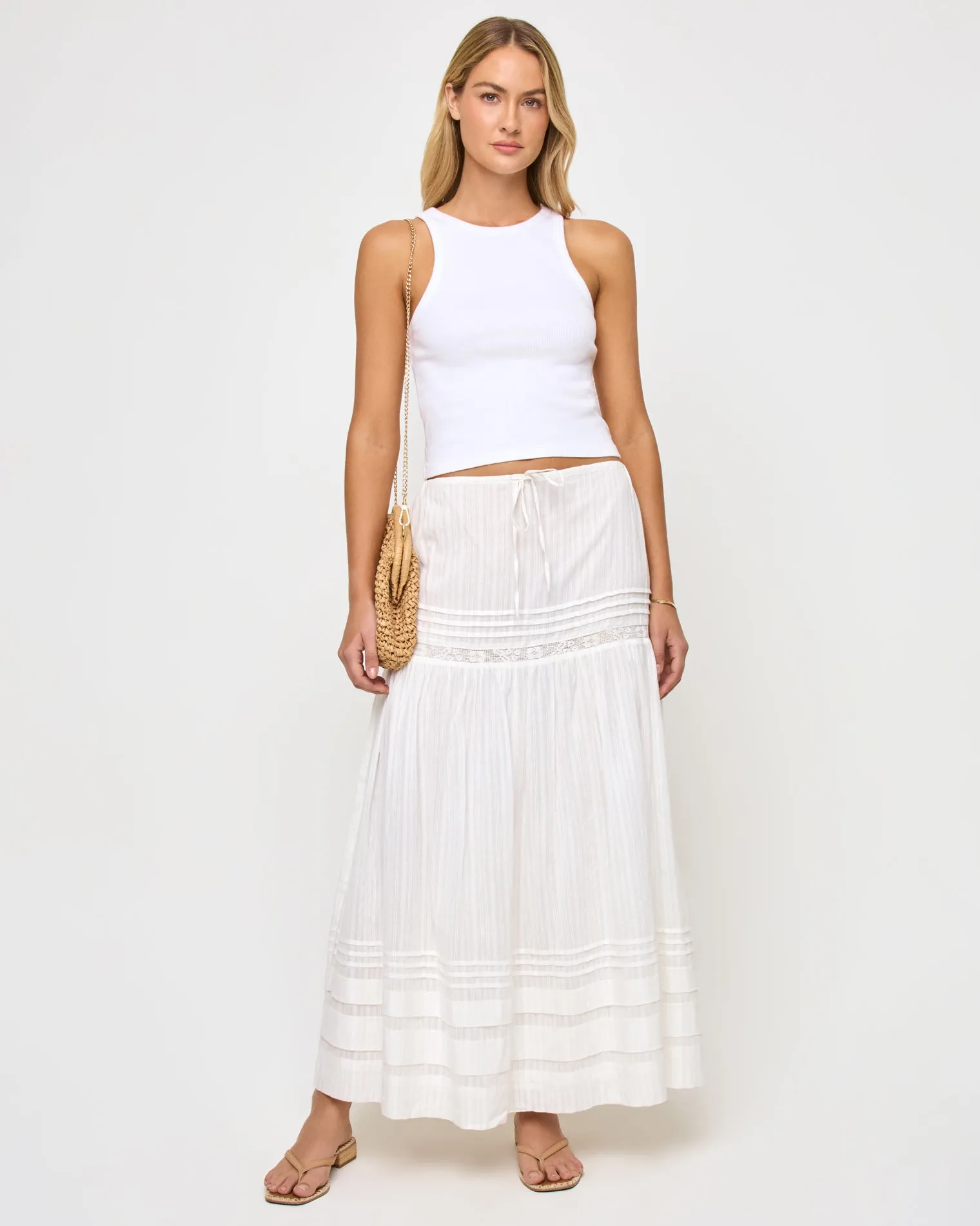 Reia Skirt - White sold by l*space product image thumbnail 4