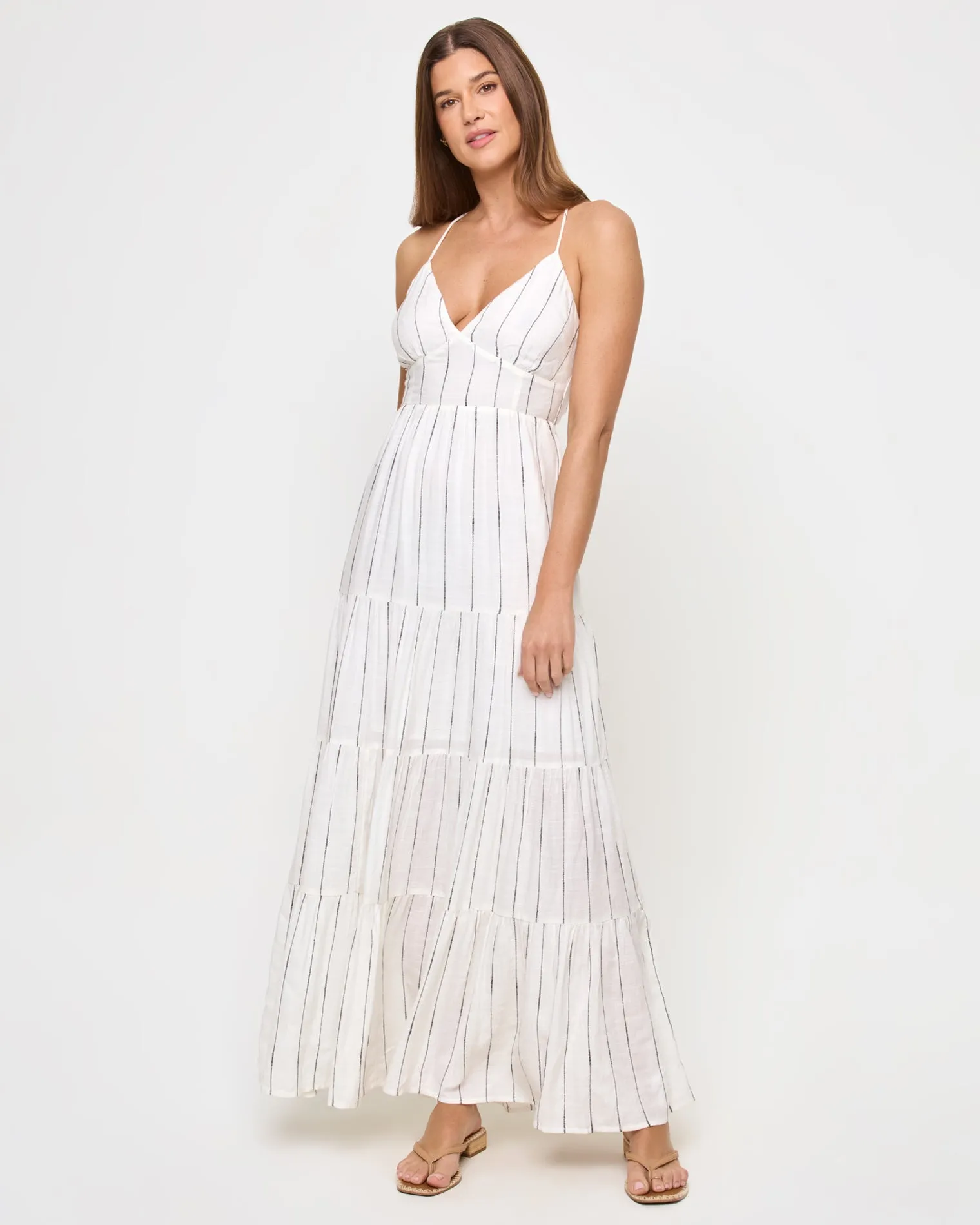 Laina Dress - Fine Line Stripe sold by l*space product image thumbnail 3