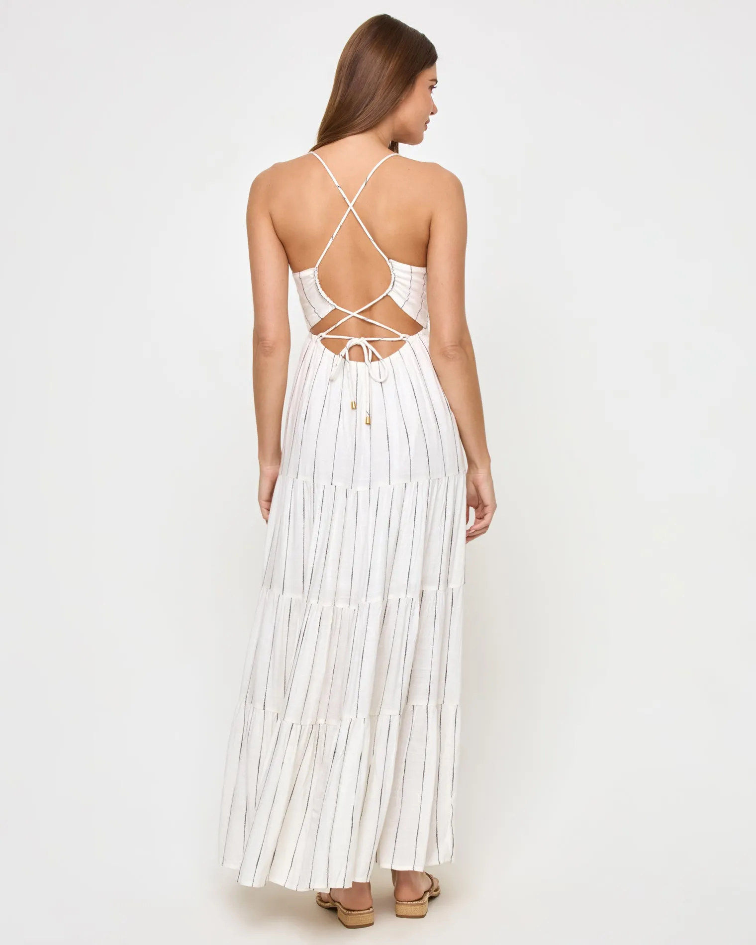 Laina Dress - Fine Line Stripe sold by l*space product image thumbnail 5