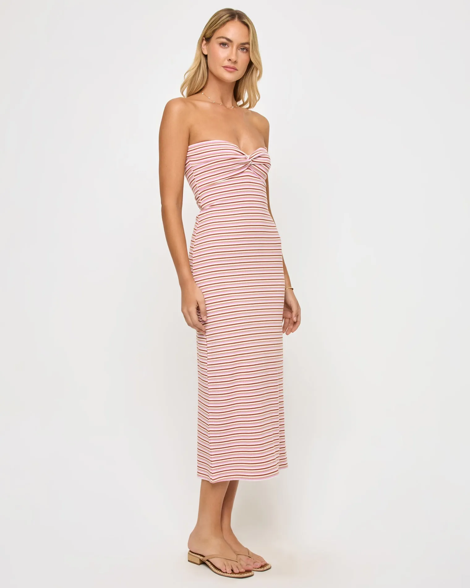 Lisette Dress - Azalea Stripe sold by l*space product image thumbnail 4