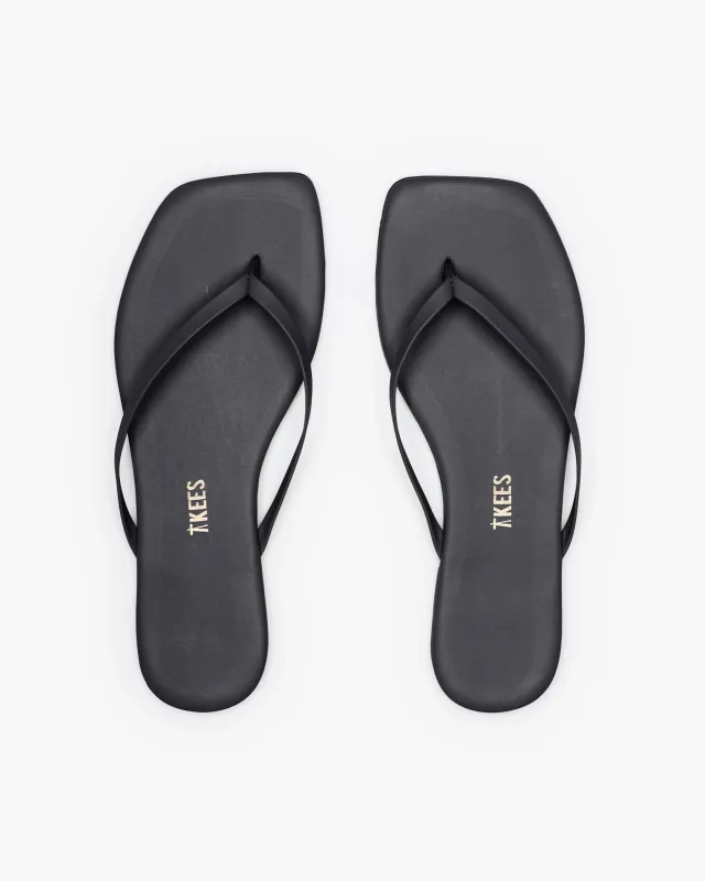 TKEES Square Toe Lily Sandals - Black sold by l*space