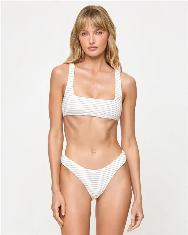 Liv Bikini Top - Lurex Stripe sold by l*space