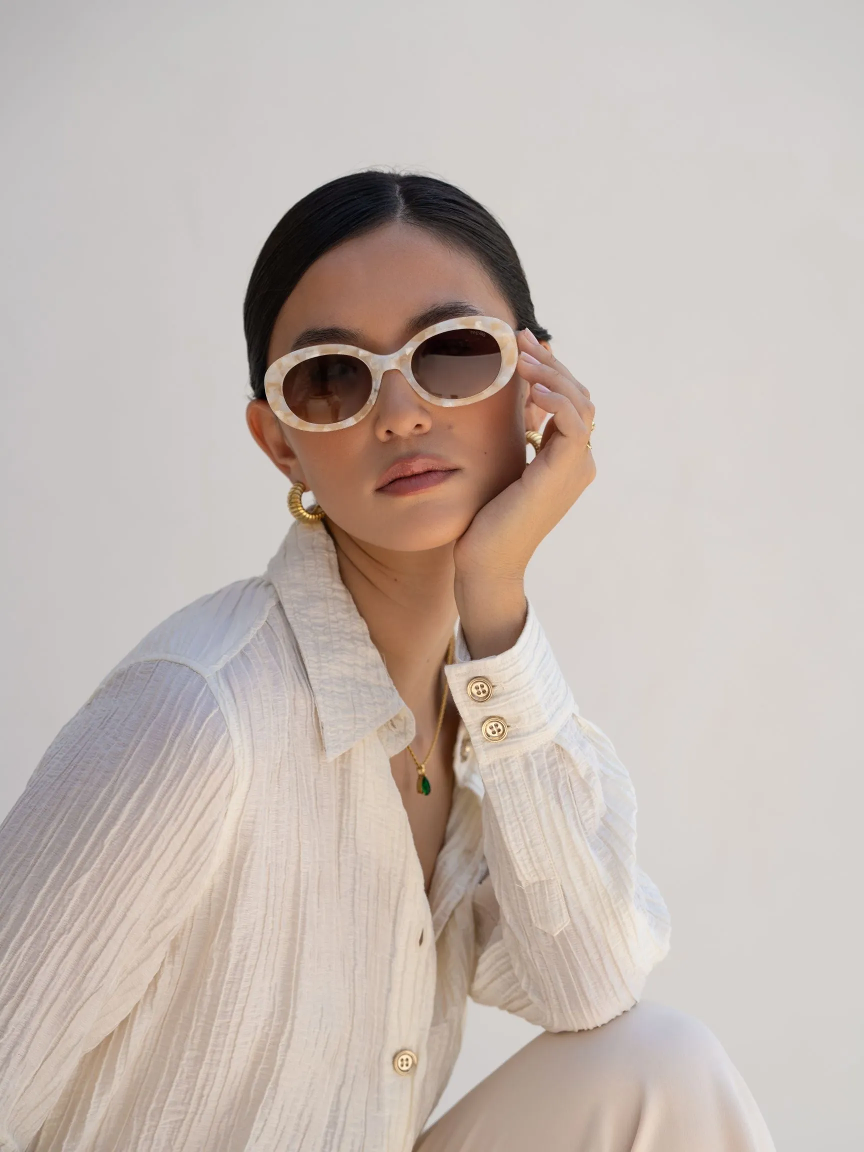 Freyrs Aria Sunglasses - Light Pearl sold by l*space