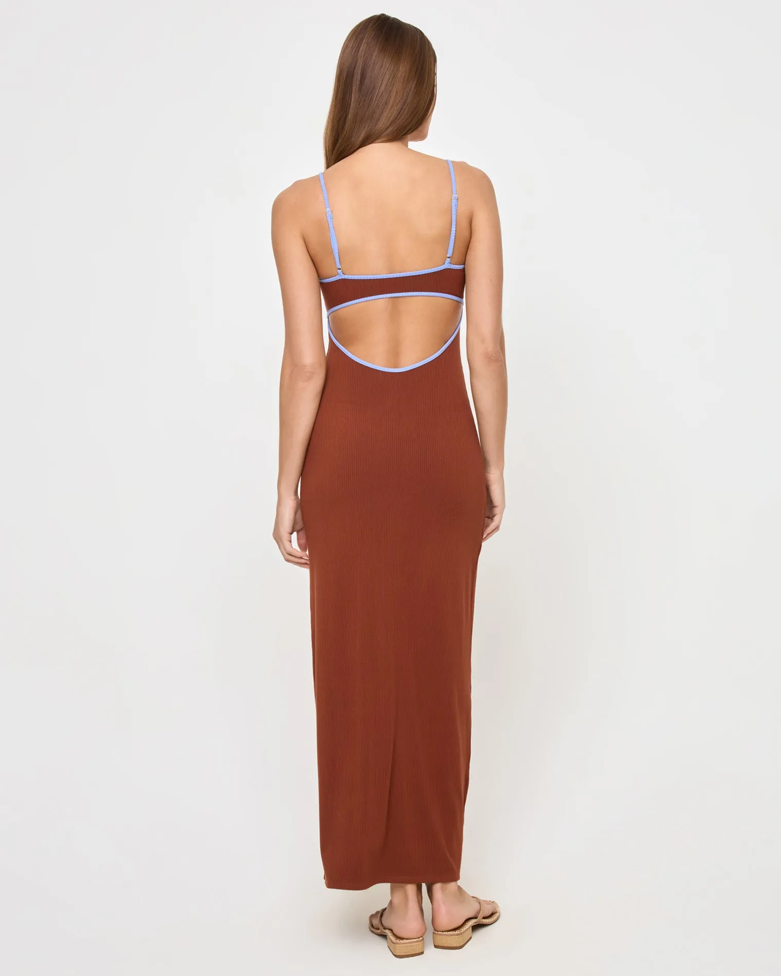 Jordana Dress - Tobacco Peri Blue sold by l*space product image thumbnail 2