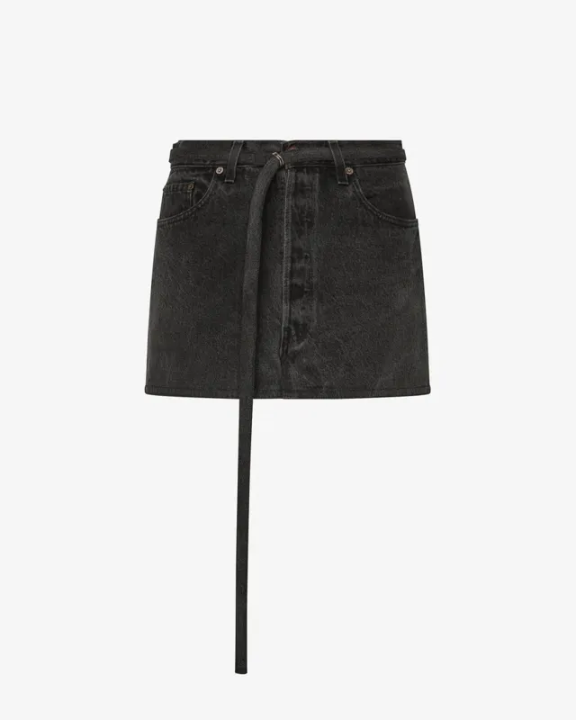 aligrace Belted Mini Skirt - Black sold by l*space