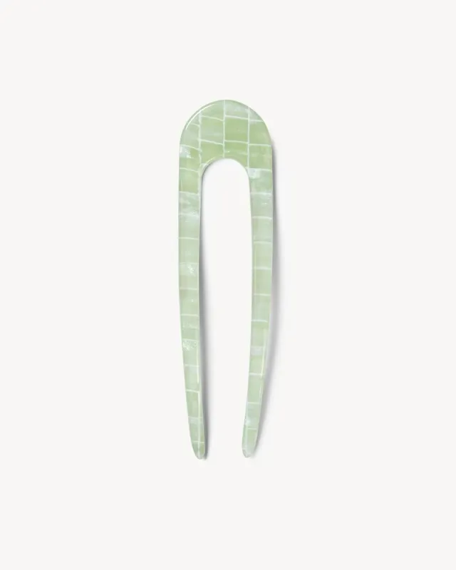 Machete French Hair Pin - Mint sold by l*space