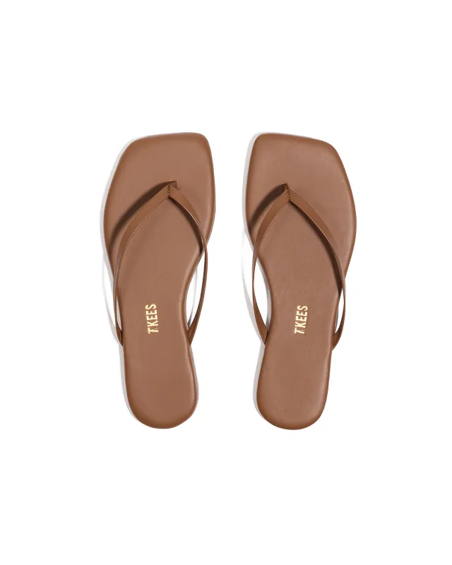 TKEES Square Toe Lily Sandals - Ganache sold by l*space