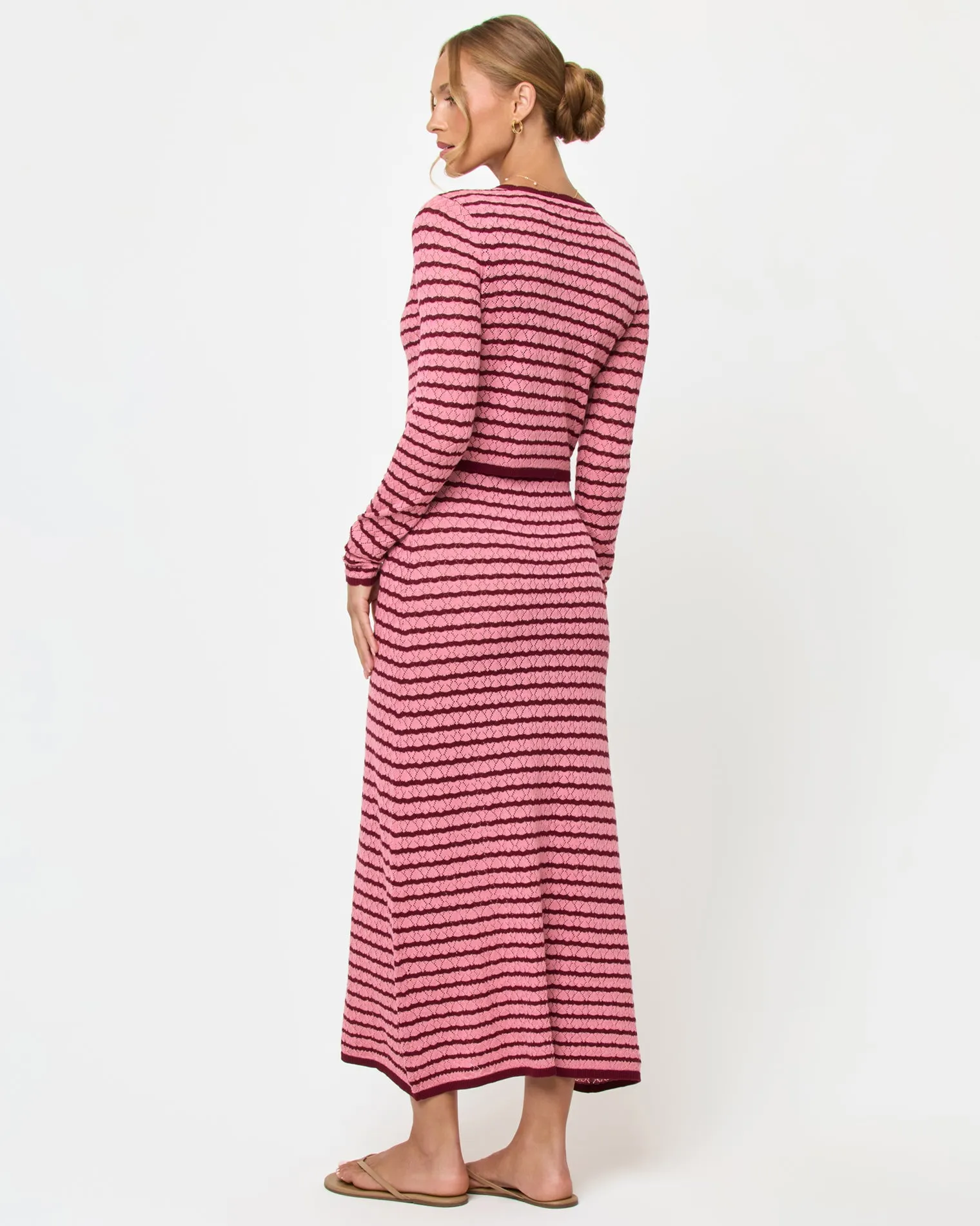 Rosalie Cardigan - Strawberry Stripe sold by l*space product image thumbnail 5