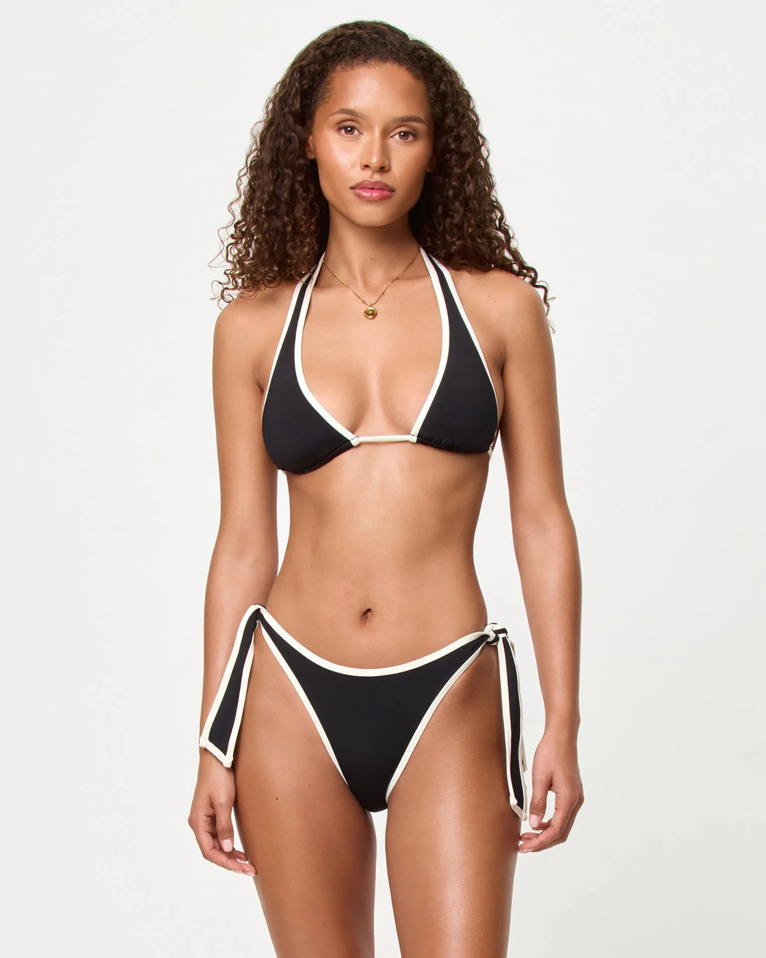 Mac Bikini Top - Black-Cream sold by l*space