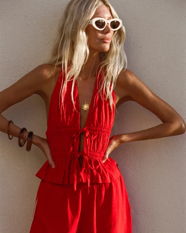 x The Salty Blonde August Top - Flame made by l*space