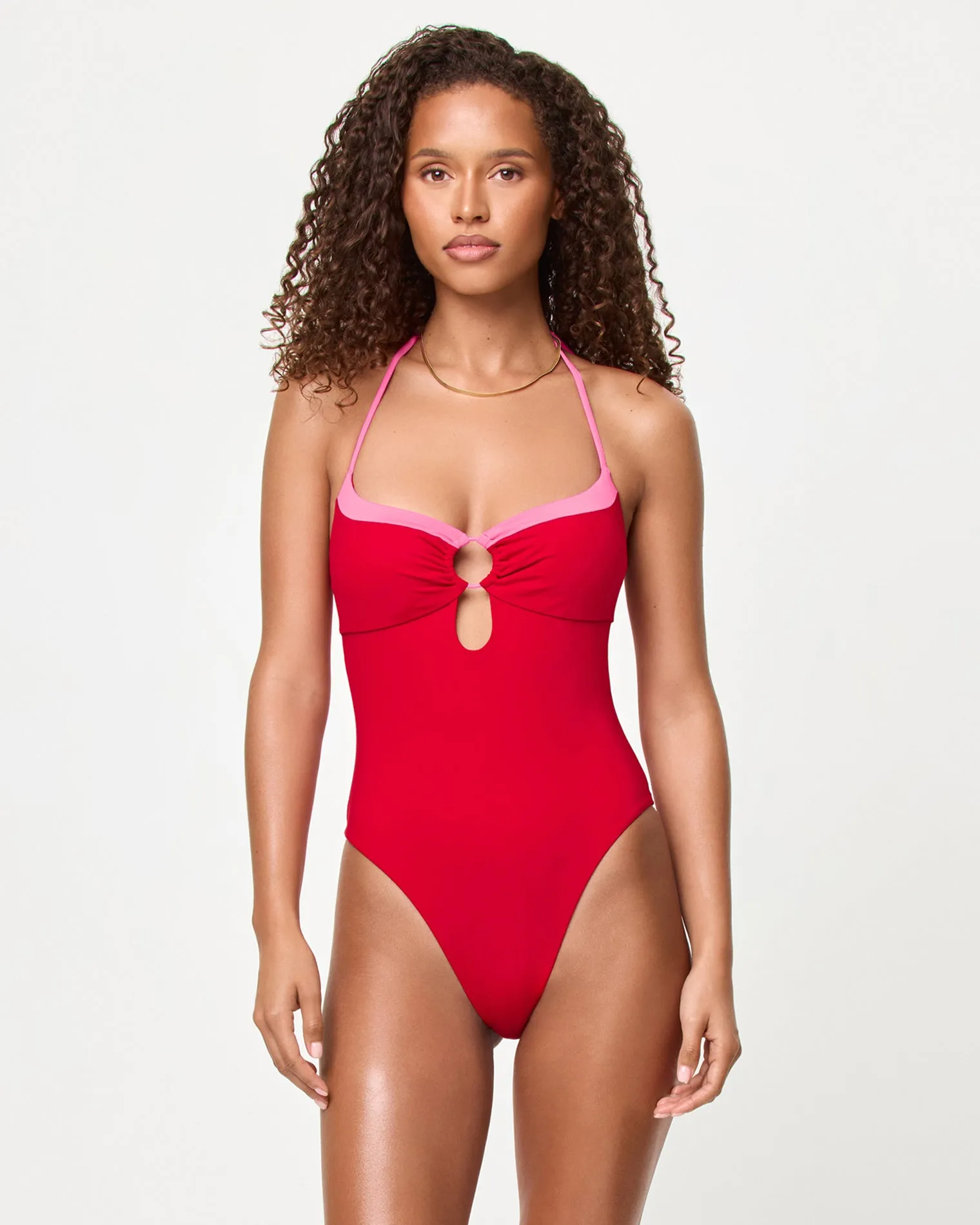Juno One Piece Swimsuit - Lipstick Red Sweetheart sold by l*space product image thumbnail 3