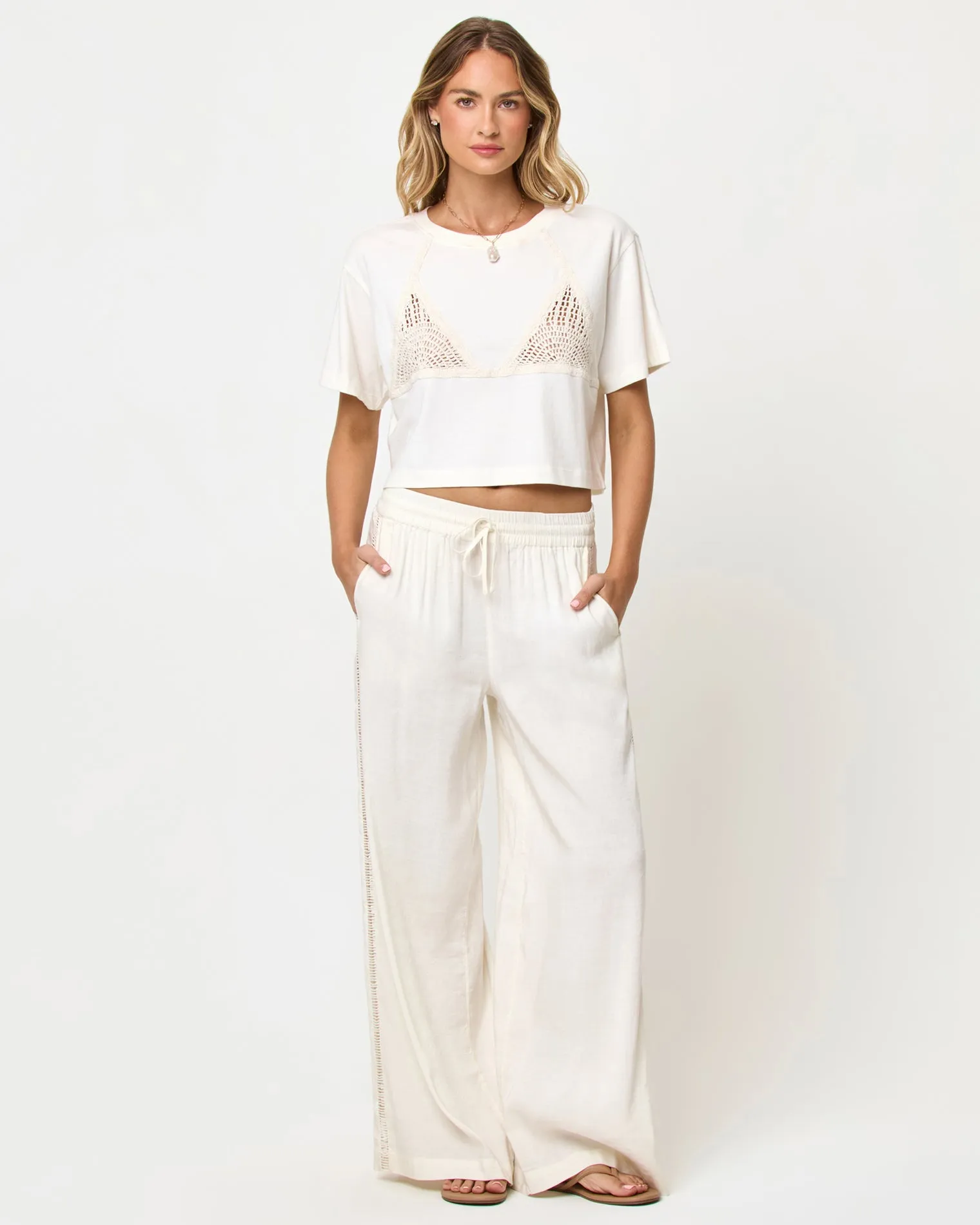 At Your Leisure Pant - Cream-Natural sold by l*space product image thumbnail 2