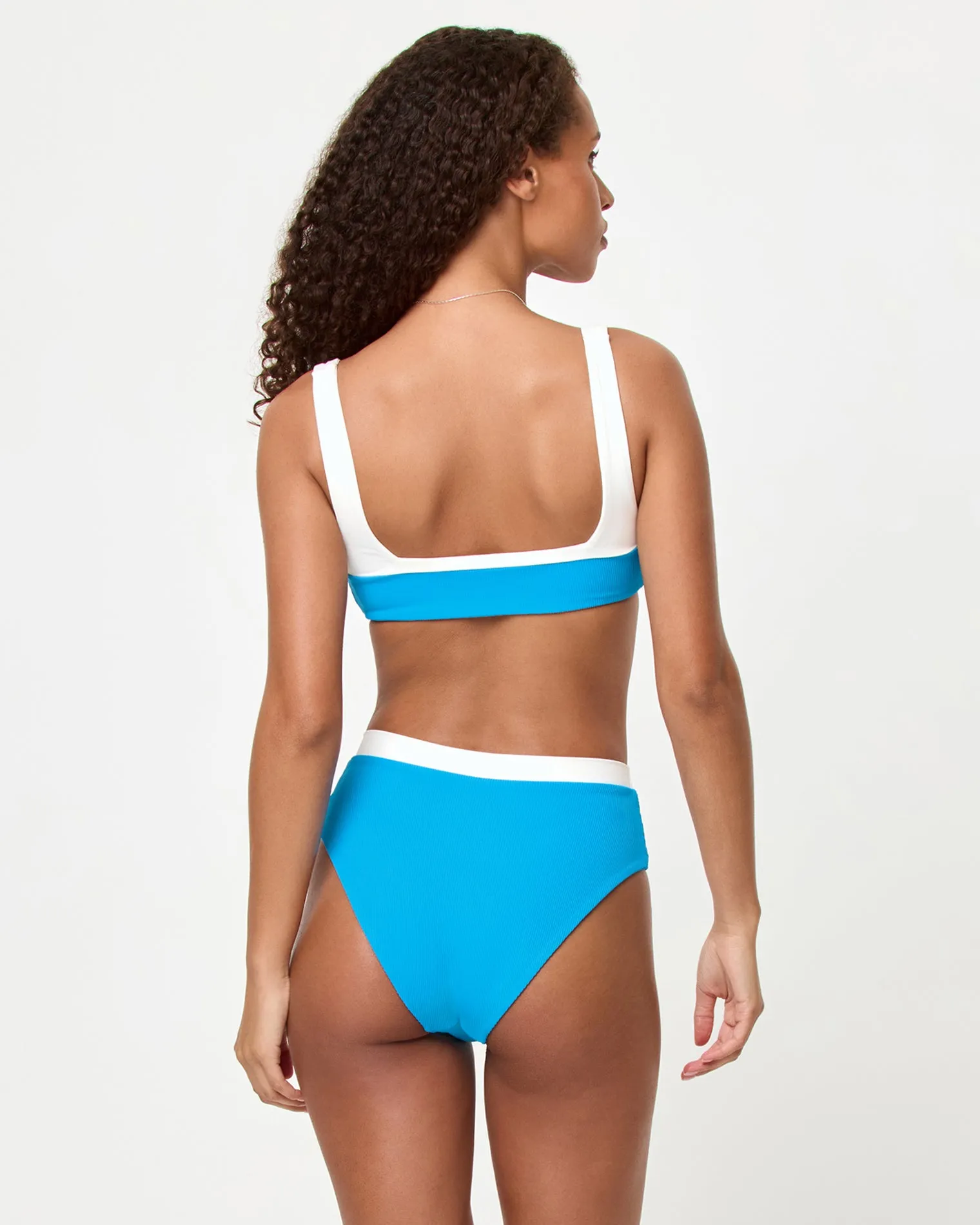 Zuri Bikini Top - Electric Blue Cream sold by l*space product image thumbnail 4