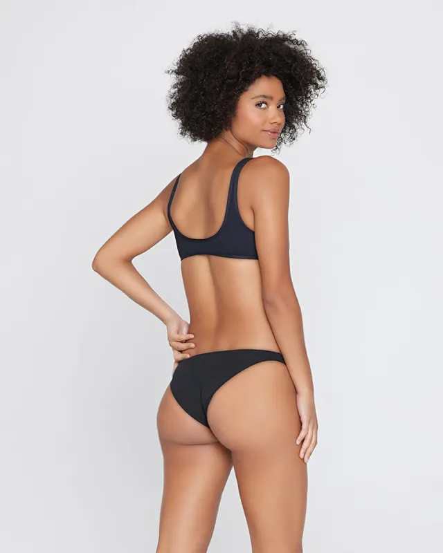 Ribbed Camacho Bikini Bottom - Black sold by l*space