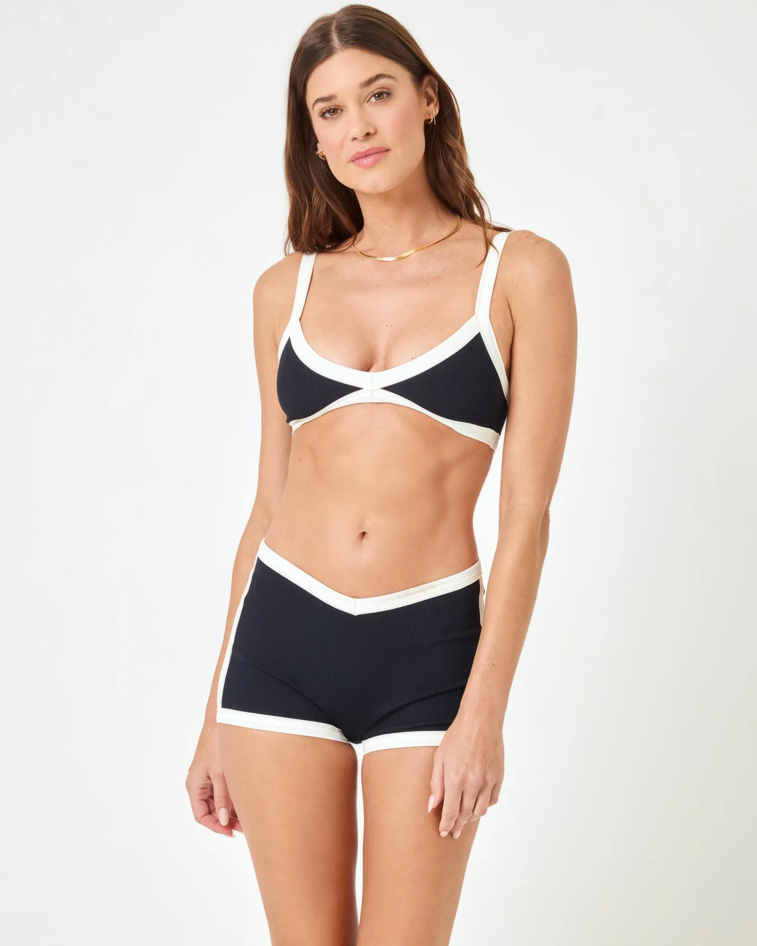 Sailor Bikini Bottom - Black-Cream sold by l*space product image thumbnail 2