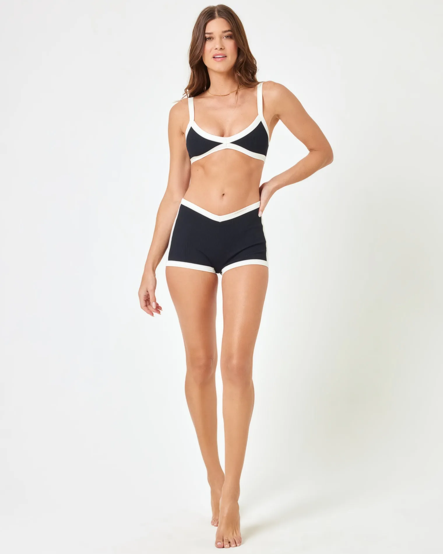 Sailor Bikini Bottom - Black-Cream sold by l*space product image thumbnail 4