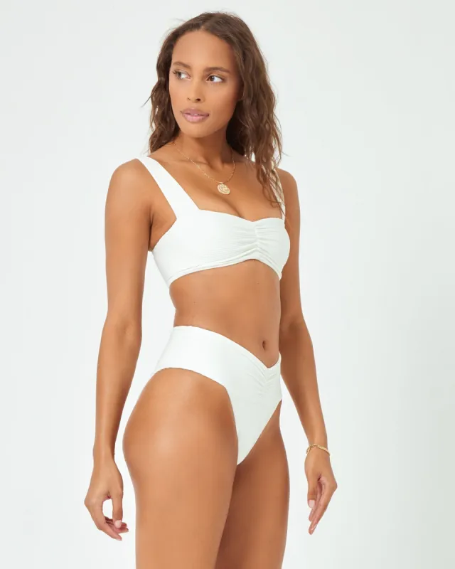 Eco Chic Repreve® Bardot Bikini Bottom - Cream sold by l*space