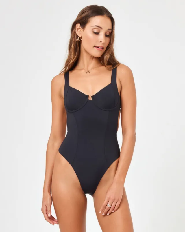 Kendal One Piece Swimsuit - Black sold by l*space