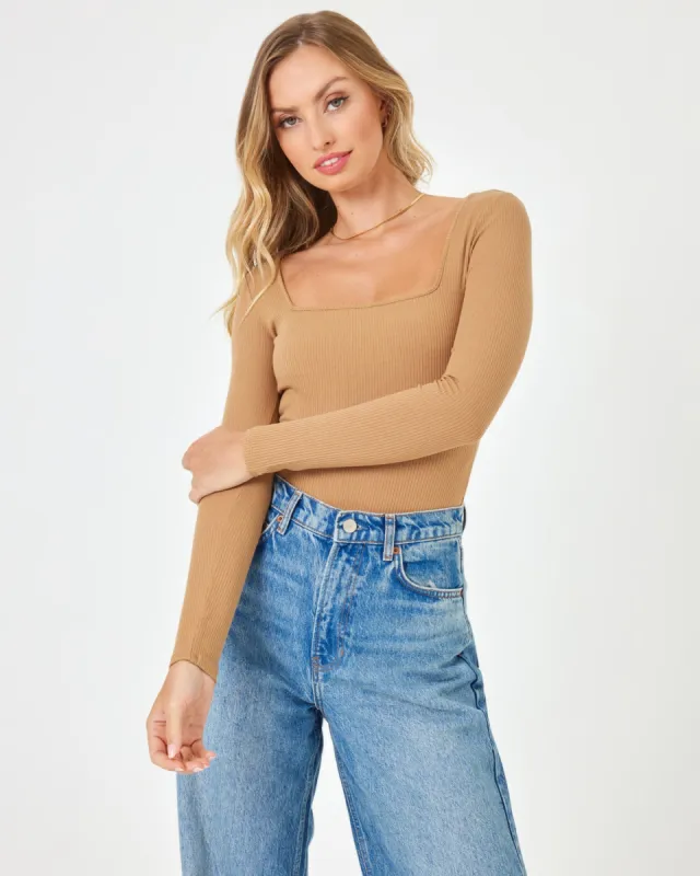 Amore Bodysuit - Camel sold by l*space