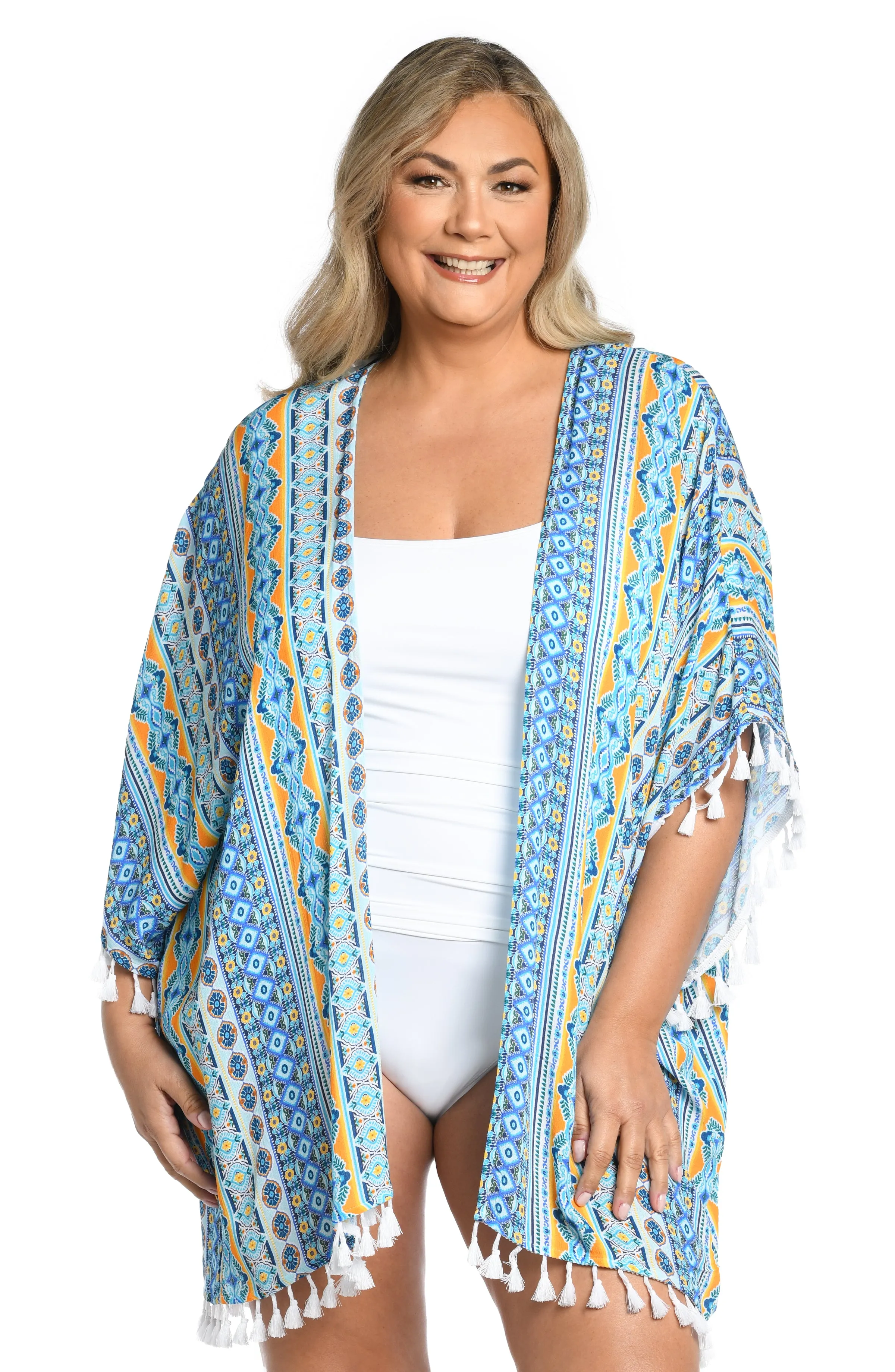 Scarf City Kimono - FINAL SALE sold by La Blanca product image thumbnail 5