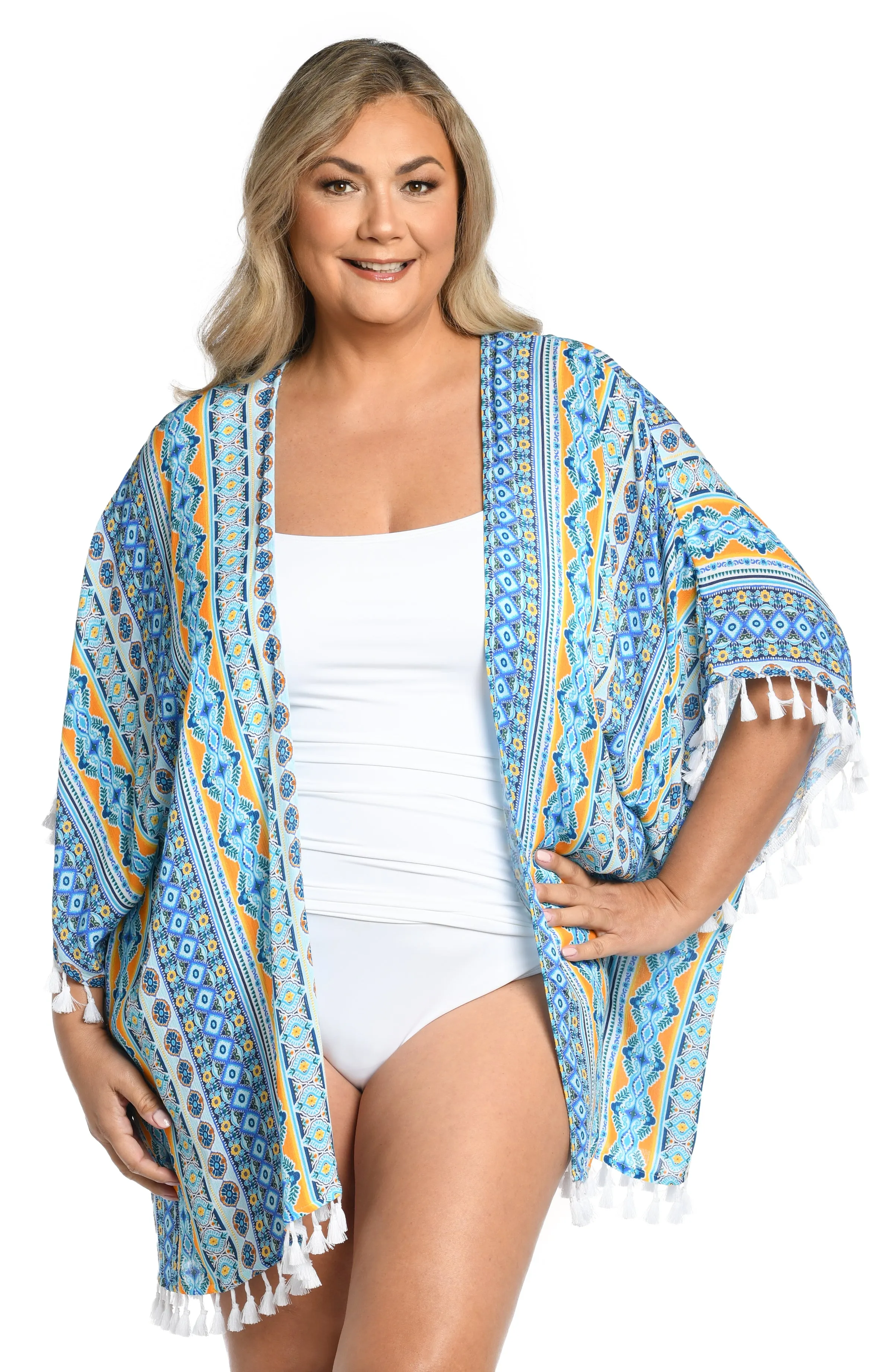 Scarf City Kimono - FINAL SALE sold by La Blanca product image thumbnail 3
