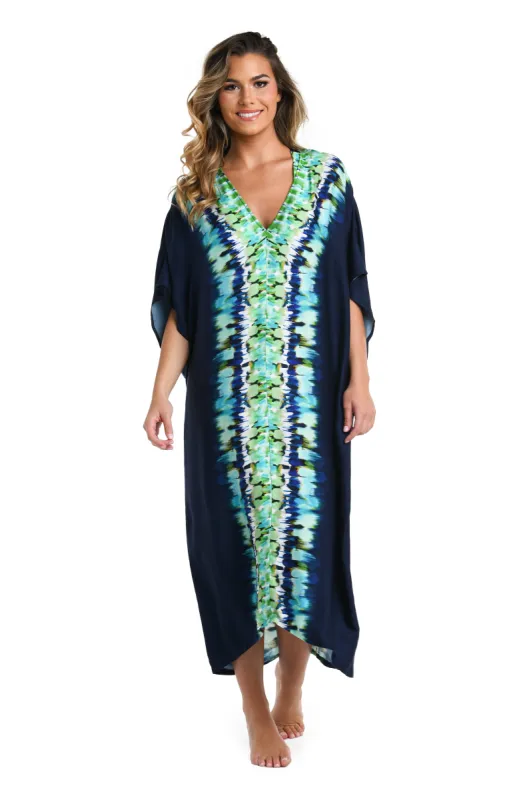 Monarch Seas Long Caftan Cover Up - FINAL SALE sold by La Blanca