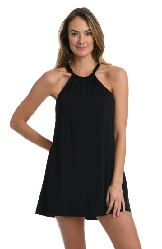 Draped Darling High Neck Dress - FINAL SALE sold by La Blanca
