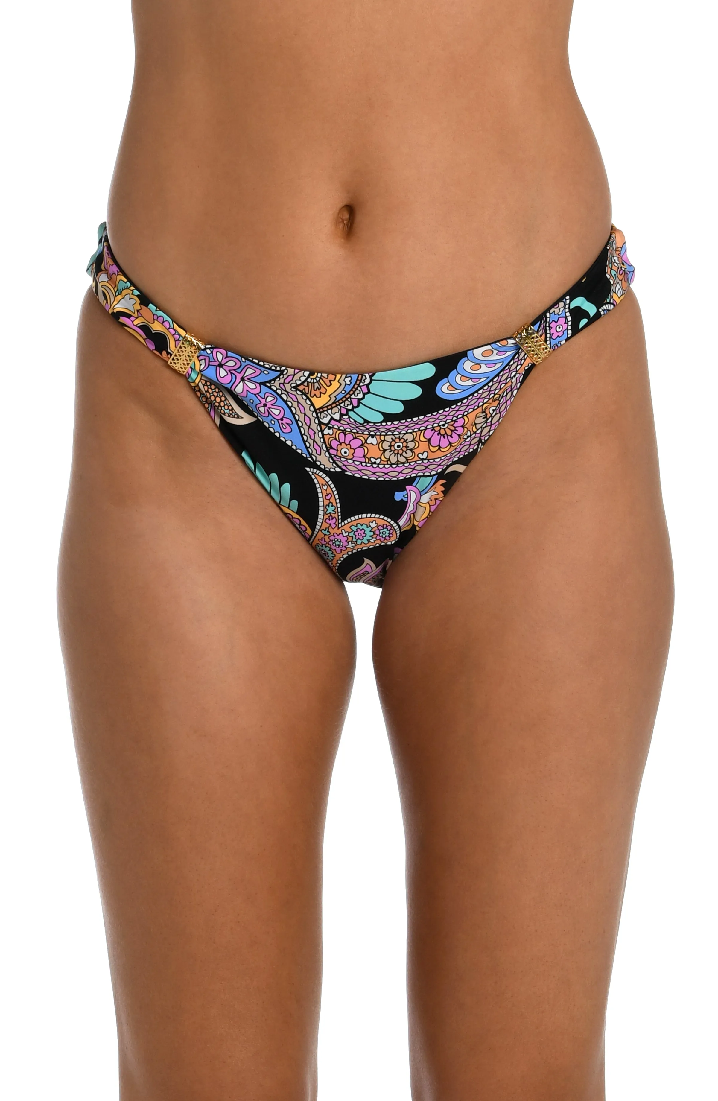 Sunshine 79 Paisley Patchwork Reversible French Cut Bikini Bottom sold by La Blanca