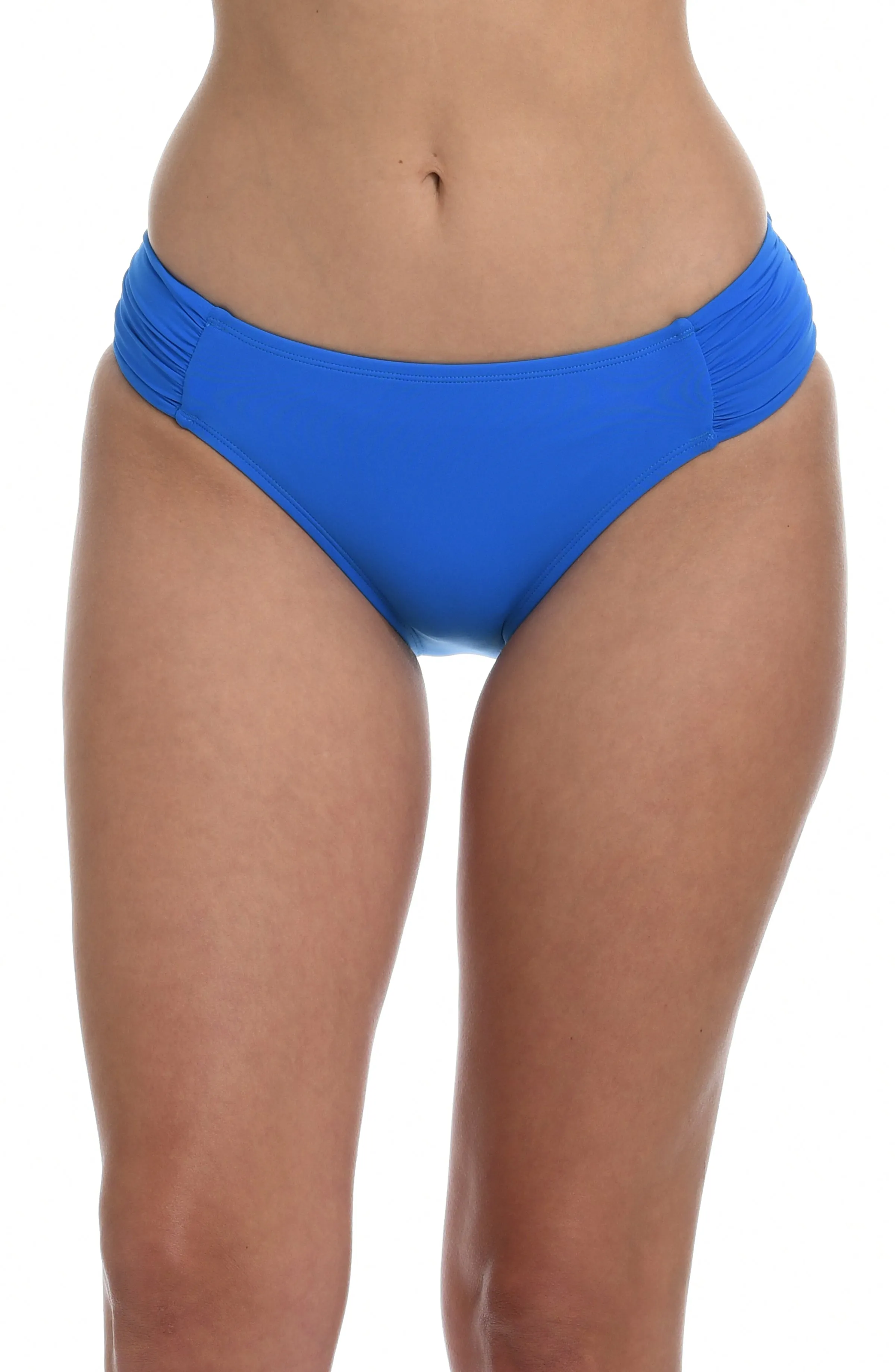 Island Goddess Side Shirred Hipster Bottom - Capri Blue - FINAL SALE sold by La Blanca