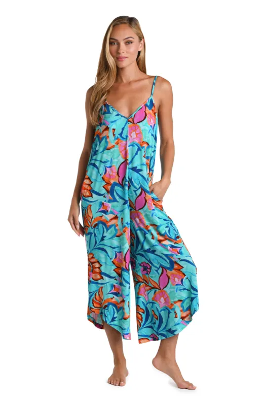 Sunshine 79 Polynesia Tropics Vines Jumpsuit Cover Up sold by La Blanca