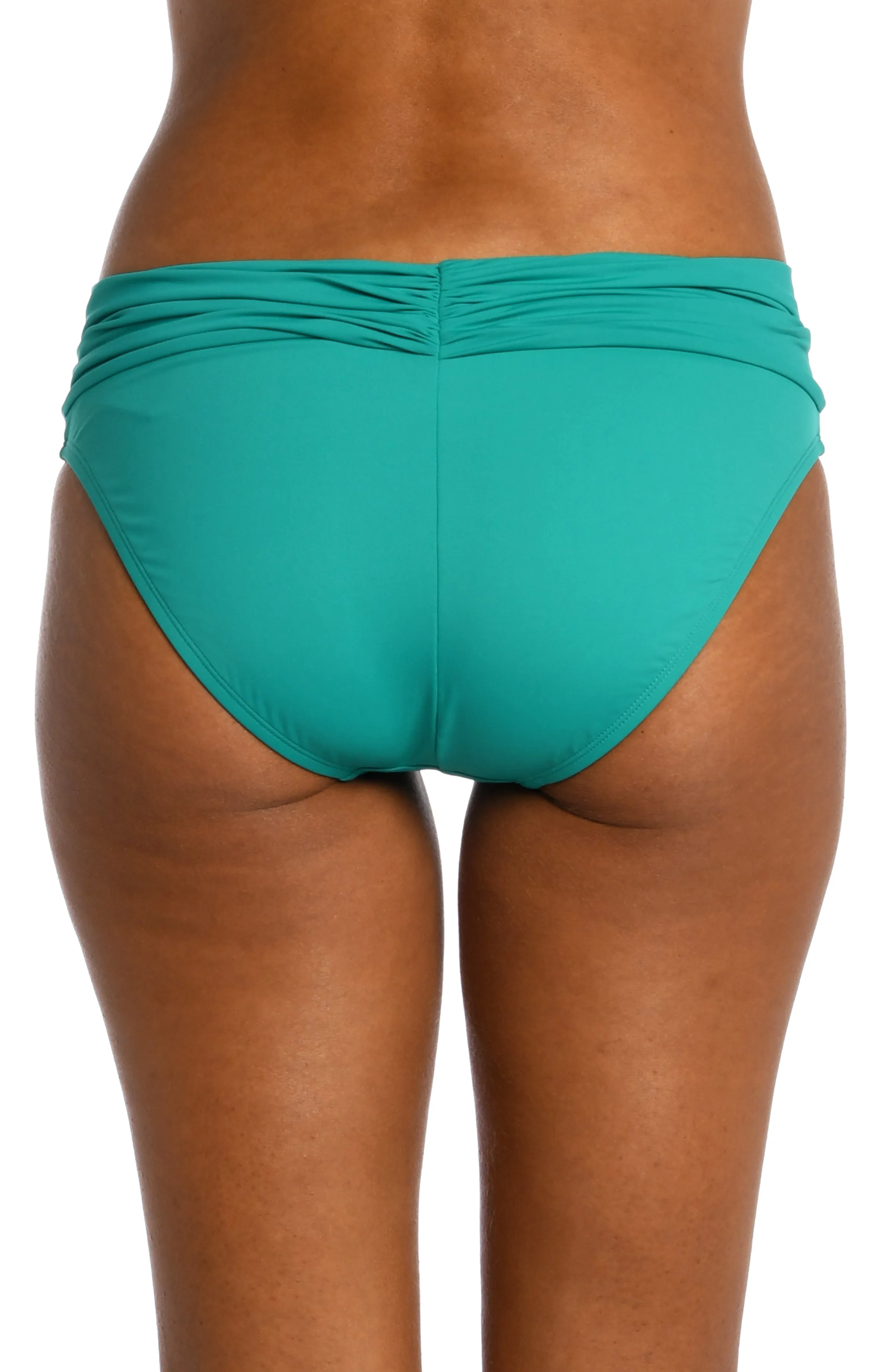 Island Goddess Shirred Band Hipster Bottom - Emerald (Final Sale) sold by La Blanca product image thumbnail 2