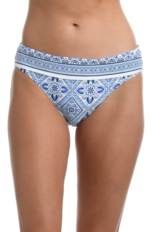Mediterranean Breeze Banded Hipster Bottom (Final Sale) sold by La Blanca