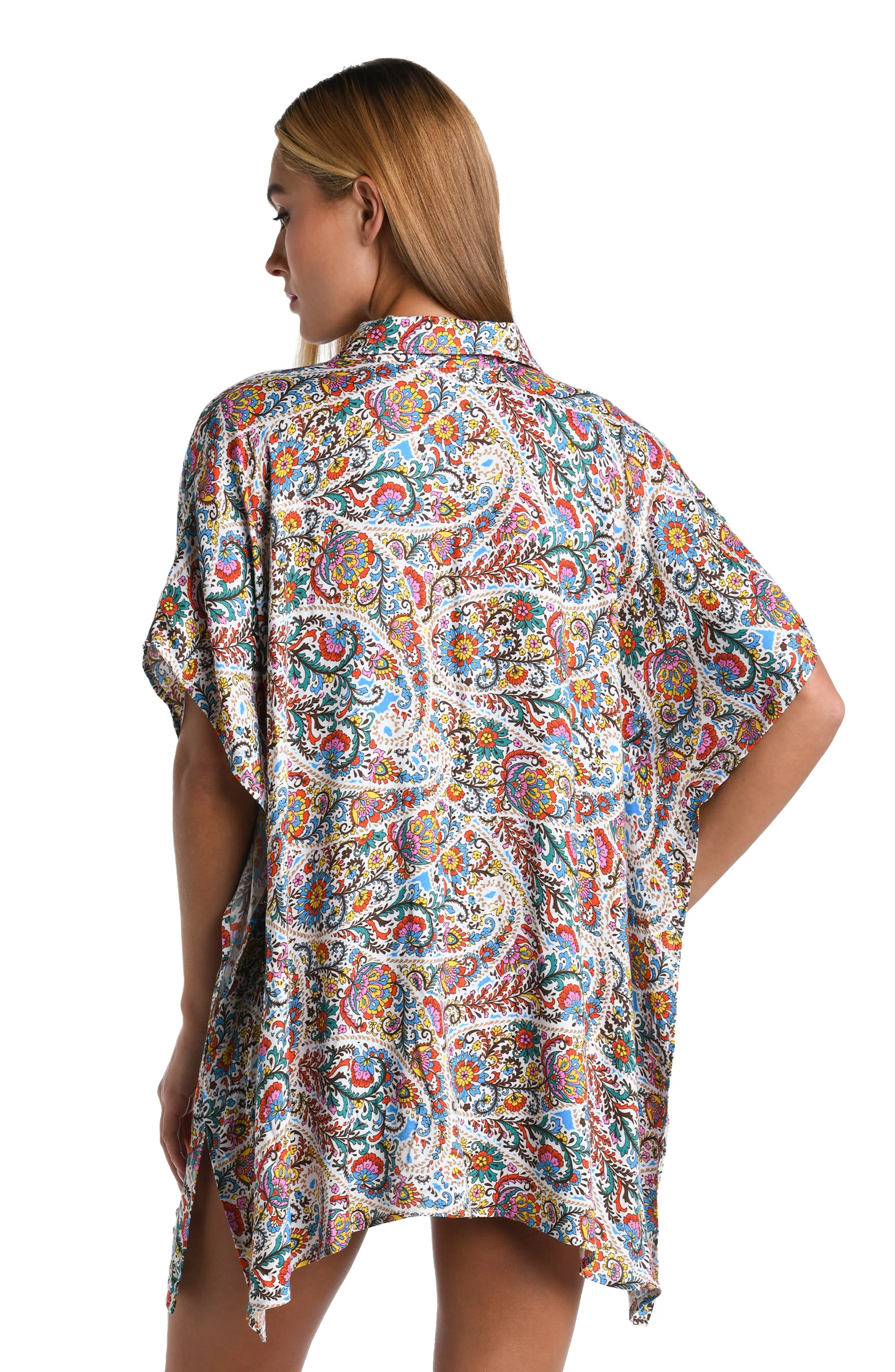 Sunshine 79 Glam Paisley Resort Shirt Cover Up sold by La Blanca product image thumbnail 2