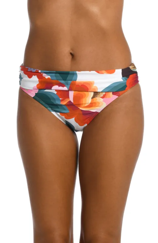 Floral Rhythm Shirred Band Hipster Bottom (Final Sale) sold by La Blanca