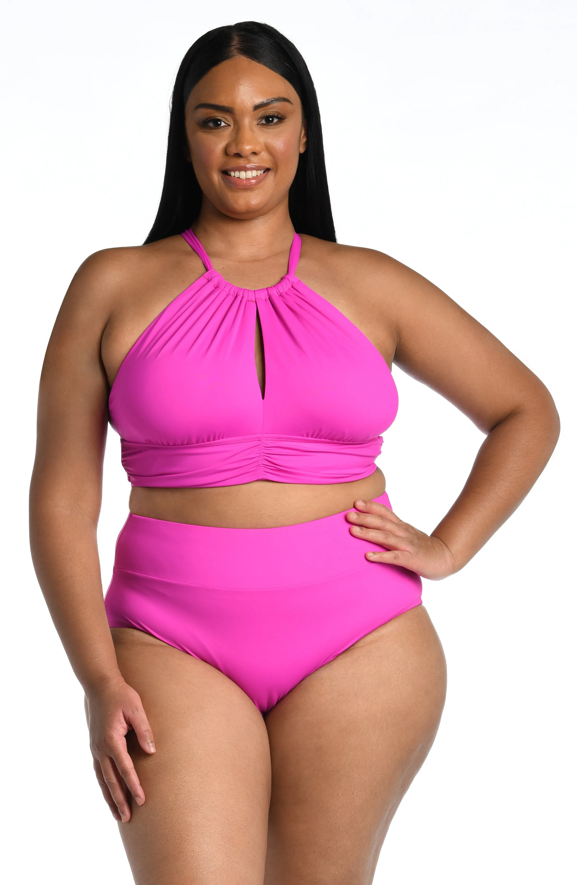 Island Goddess High Neck Midkini Top - Orchid (Final Sale) sold by La Blanca product image thumbnail 3