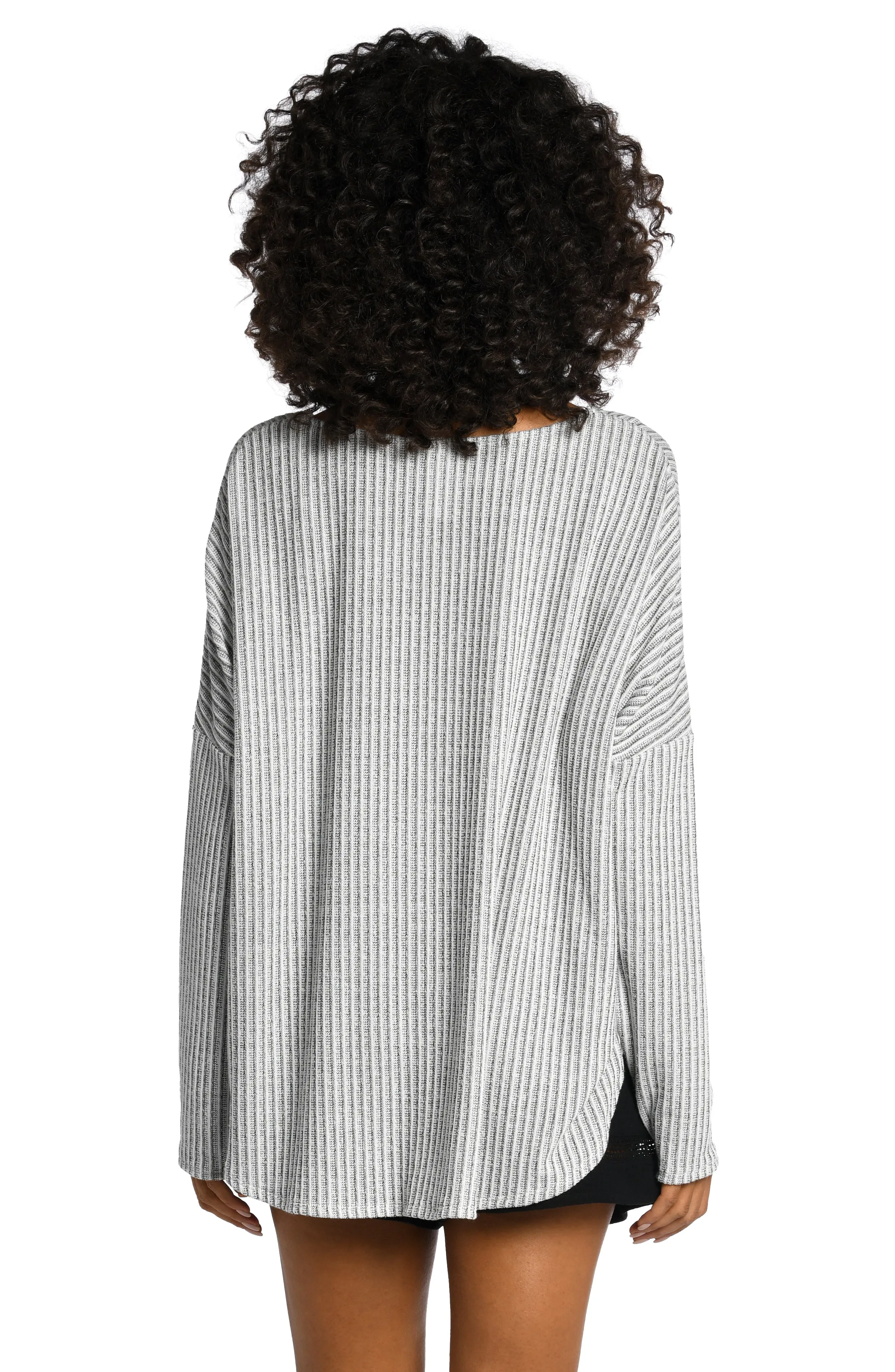 Breezy Stripe V-Neck Button Up Top - FINAL SALE sold by La Blanca product image thumbnail 4