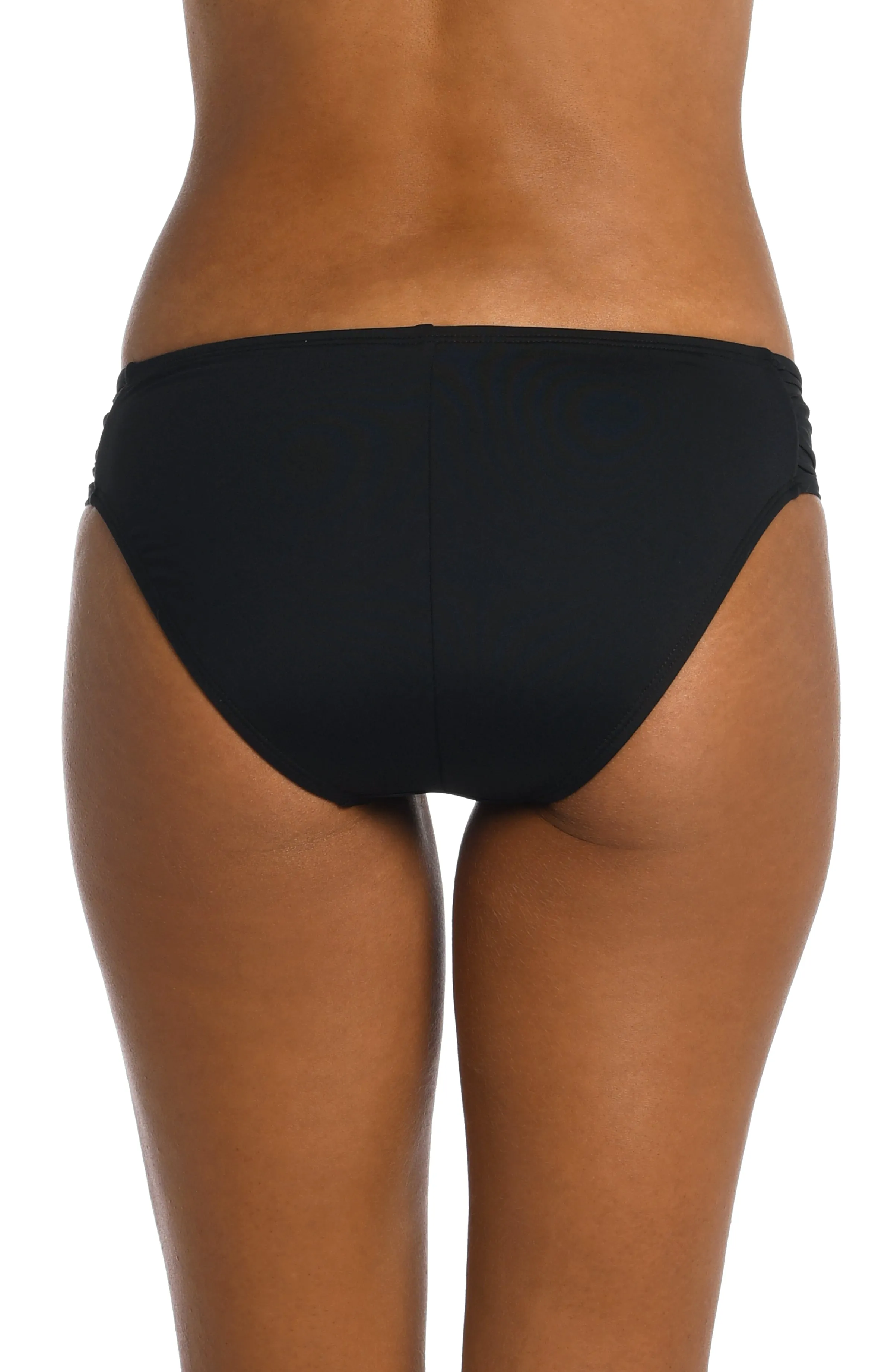 Island Goddess Side Shirred Hipster Bottom - Black sold by La Blanca product image thumbnail 2
