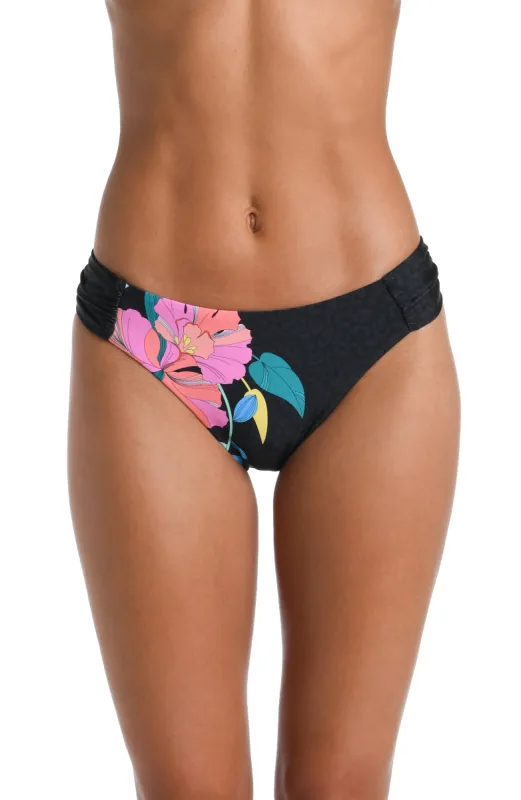 Sunshine 79 Cascade Blooms Side Shirred Hipster Bottom sold by La Blanca