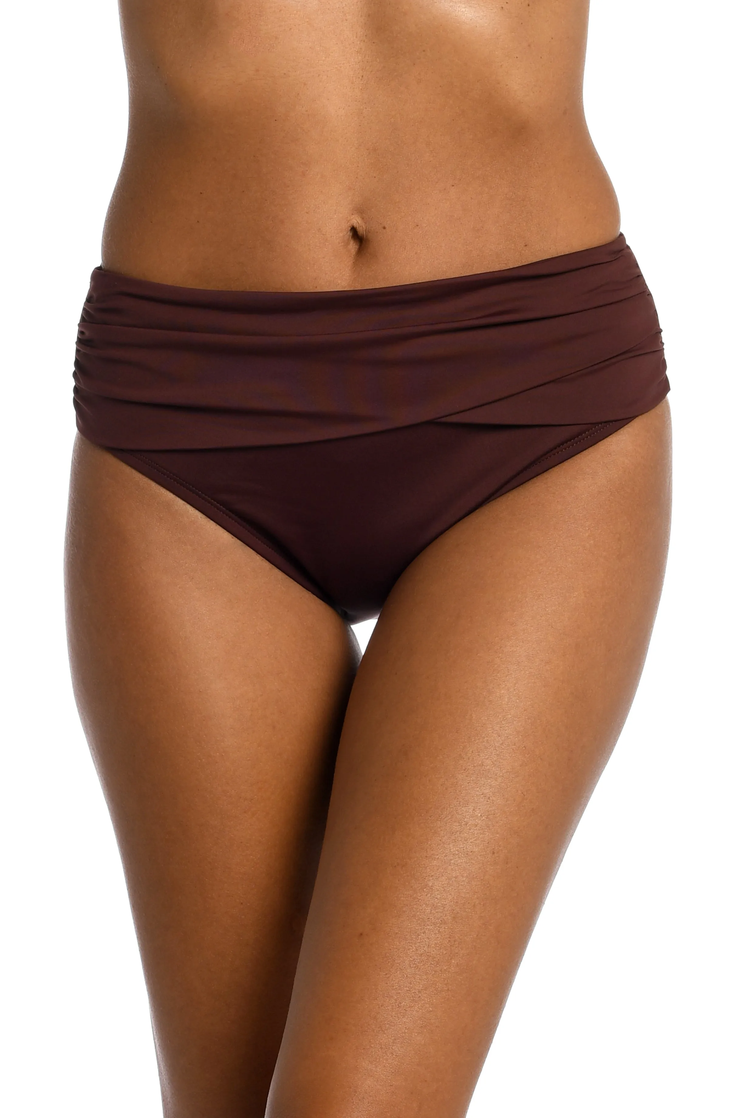 Island Goddess Mid-Waist Sash Band Bottom - Java - FINAL SALE sold by La Blanca