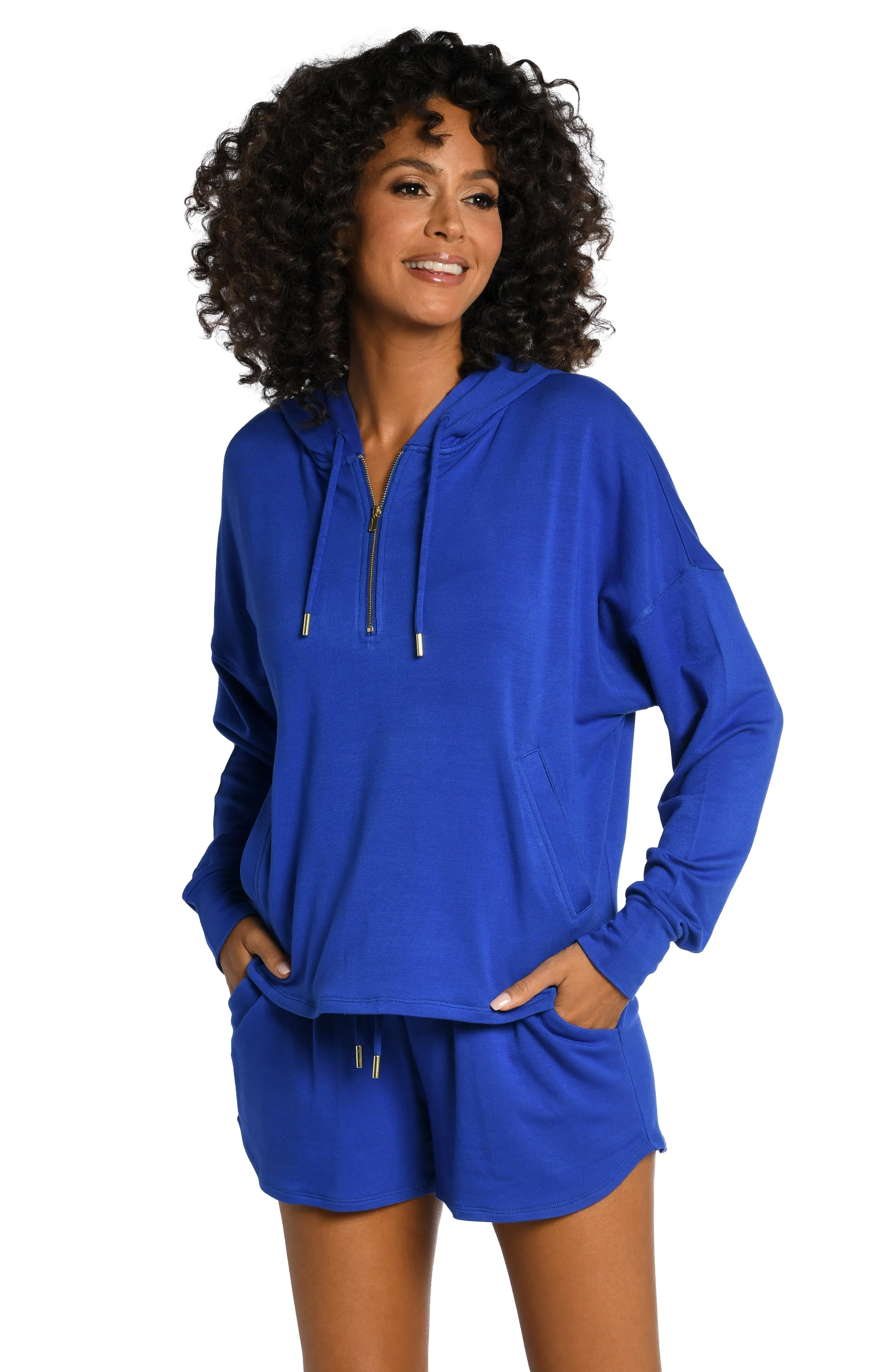 Living In Leisure French Terry Knit Hoodie (Final Sale) sold by La Blanca product image thumbnail 3