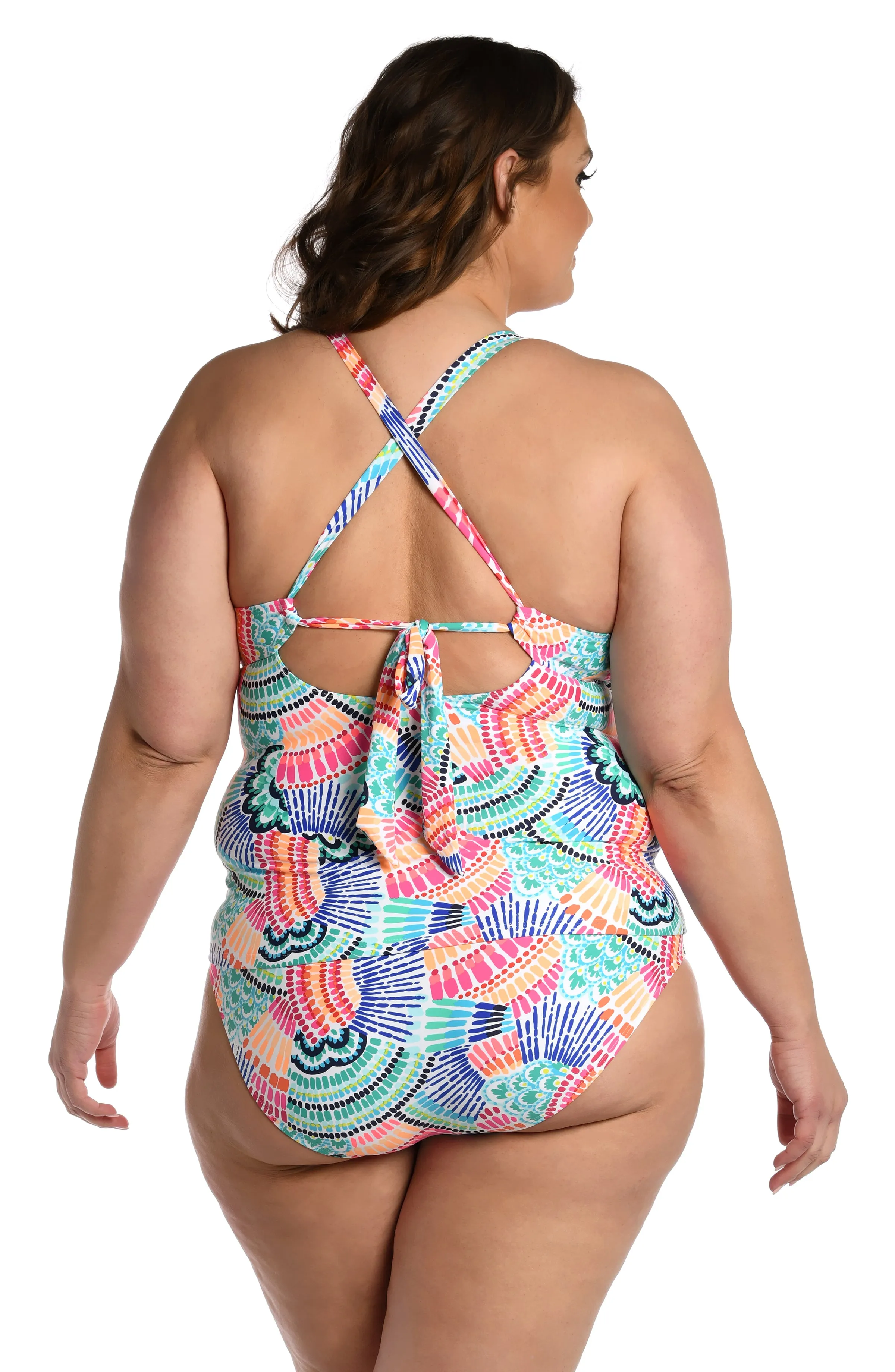 Waves Of Color Twist Tie Back Tankini - FINAL SALE sold by La Blanca product image thumbnail 5