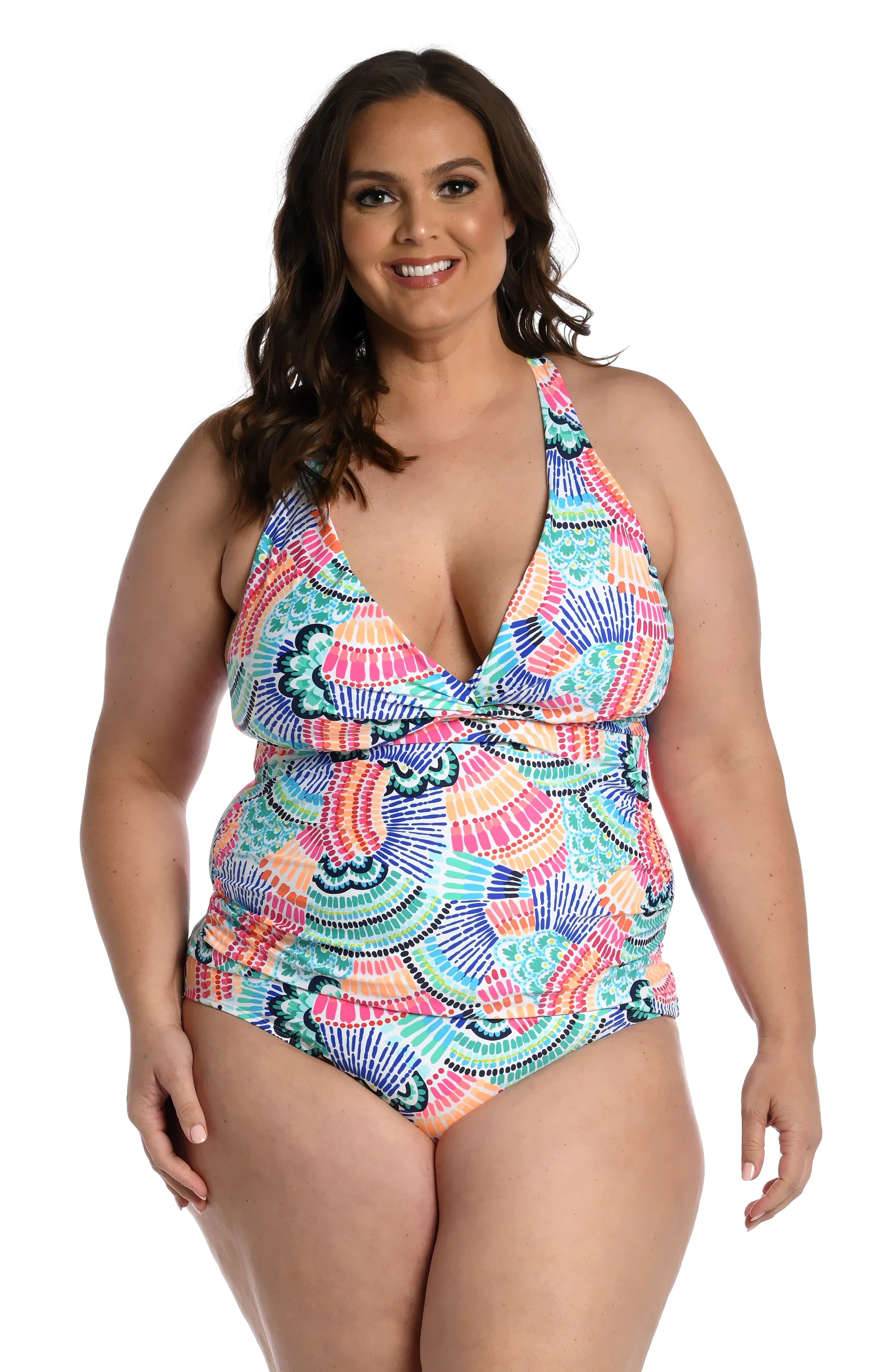 Waves Of Color Twist Tie Back Tankini - FINAL SALE sold by La Blanca product image thumbnail 4