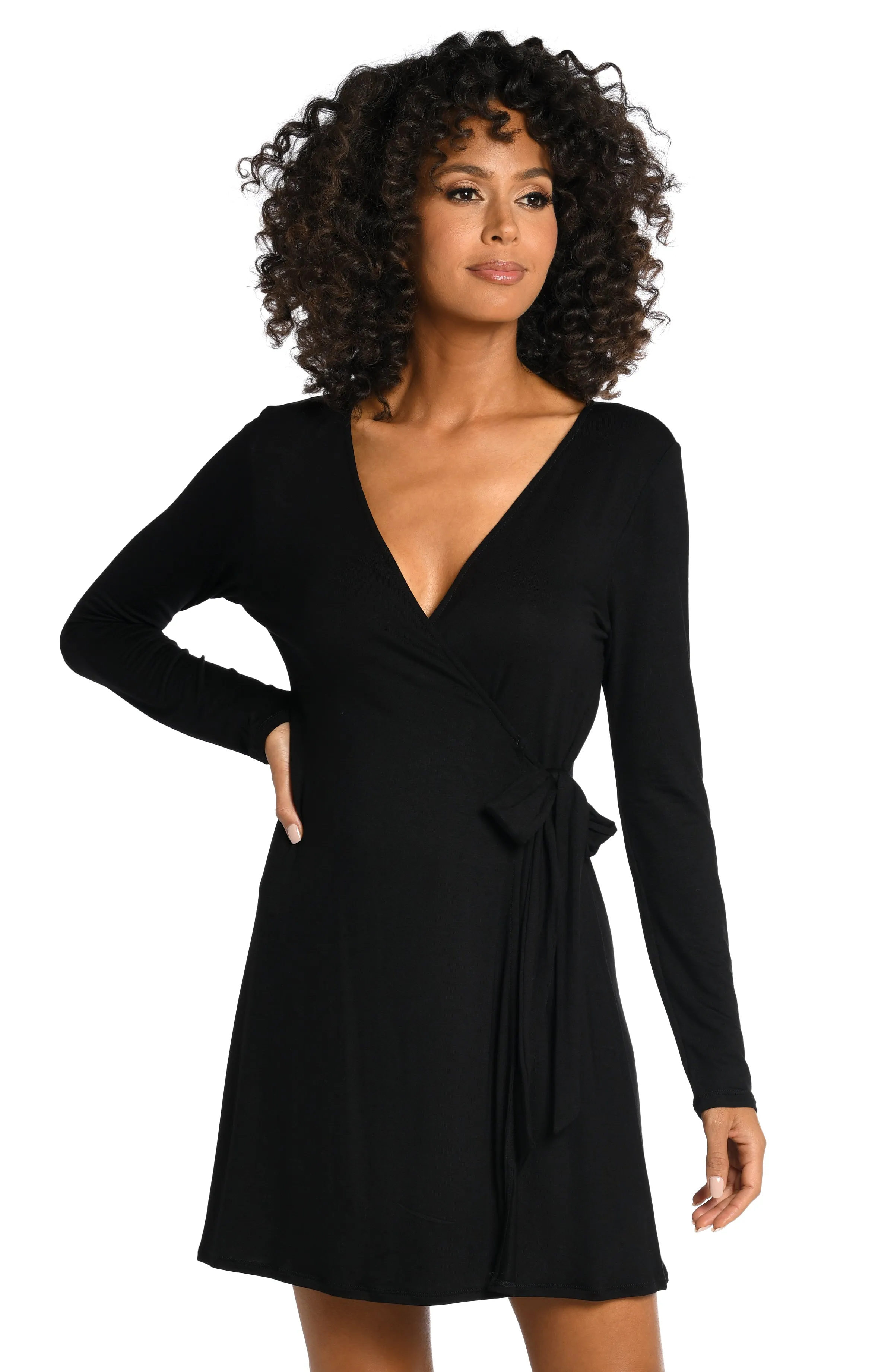 Draped Darling Wrap Dress sold by La Blanca