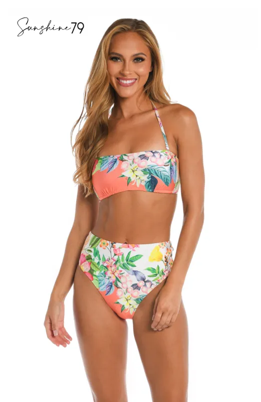 Sunshine 79 Into The Garden Bandeau Bikini Top sold by La Blanca