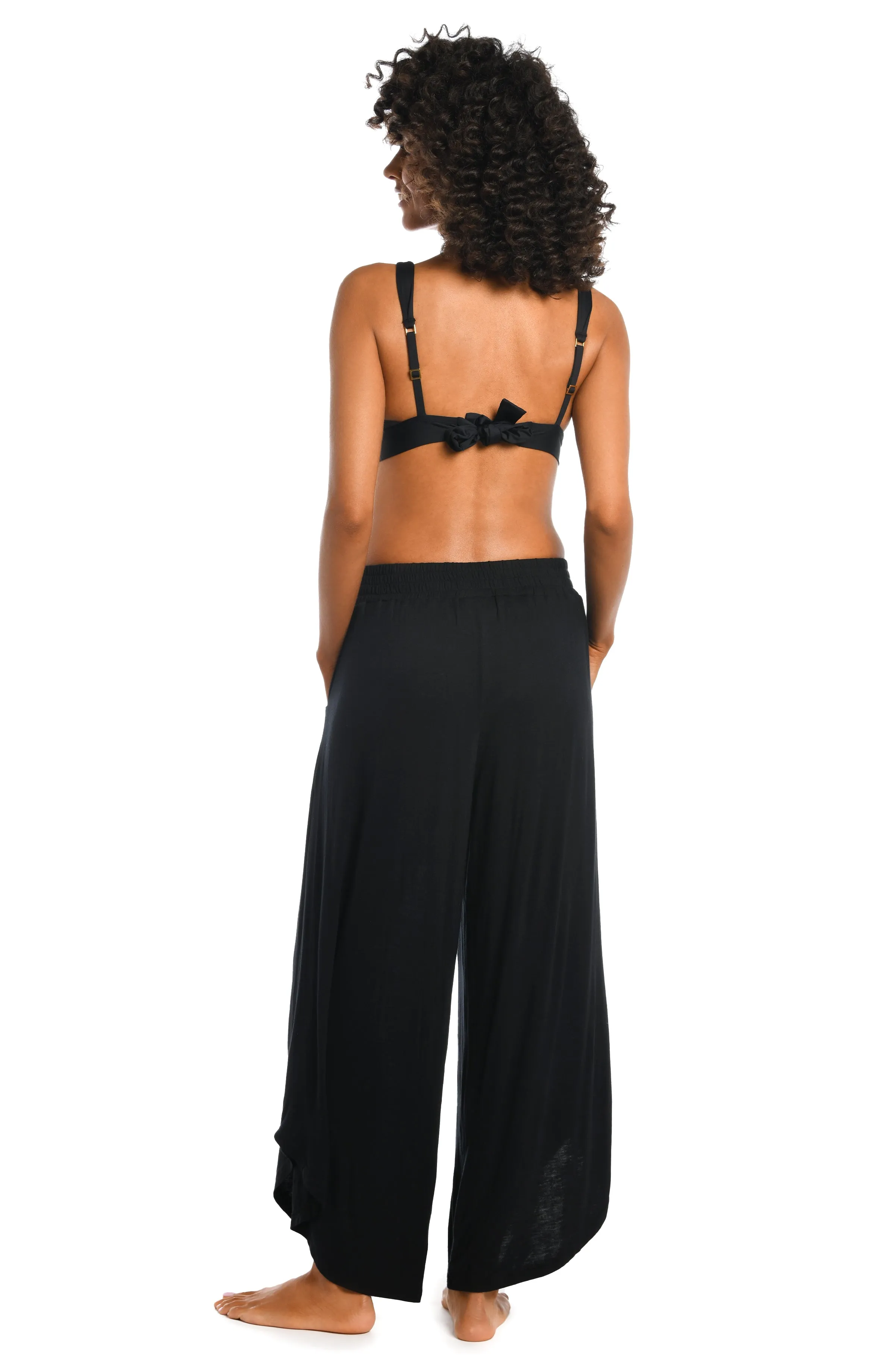 Draped Darling Cropped Palazzo Pant sold by La Blanca product image thumbnail 4