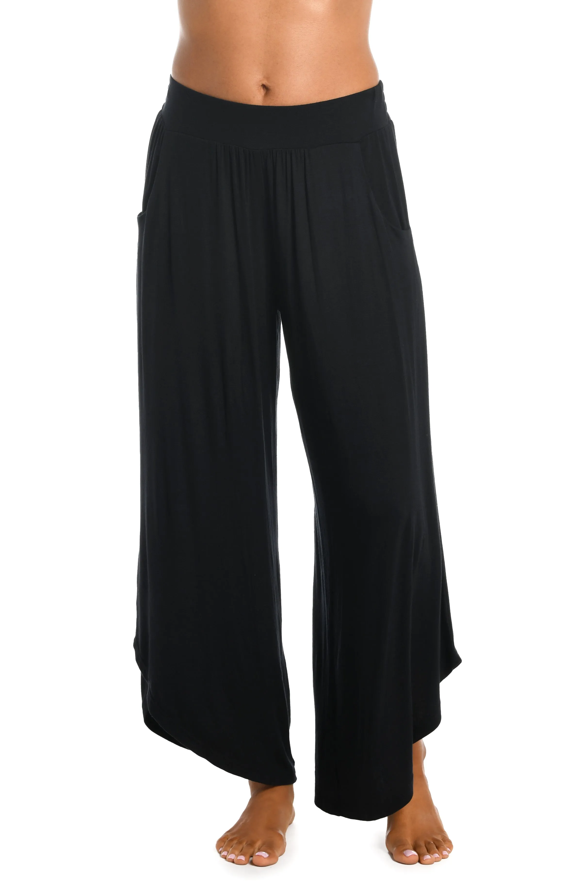 Draped Darling Cropped Palazzo Pant sold by La Blanca