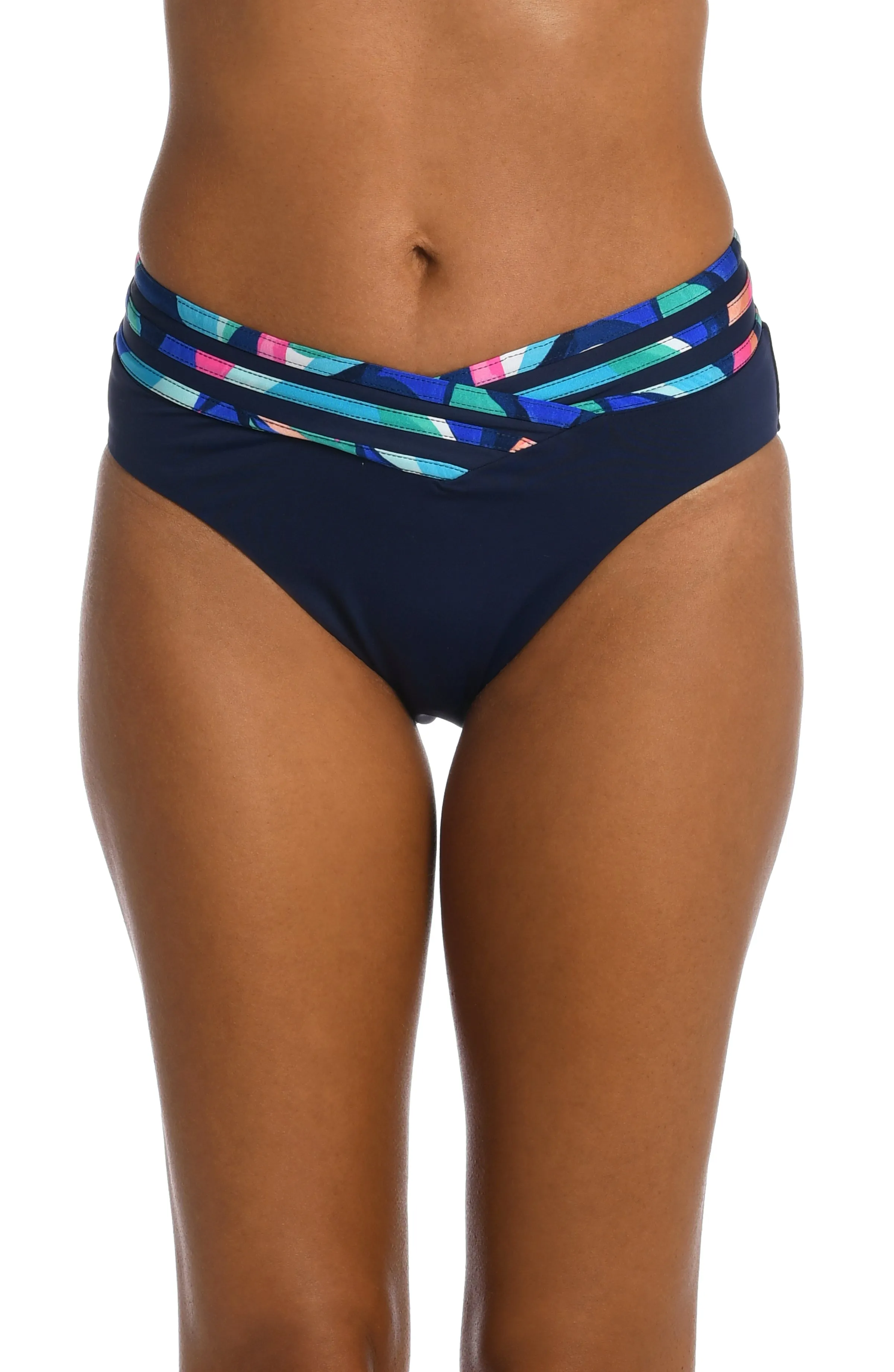 Painted Leaves Crossover High-Waist Bottom (Final Sale) sold by La Blanca product image thumbnail 3