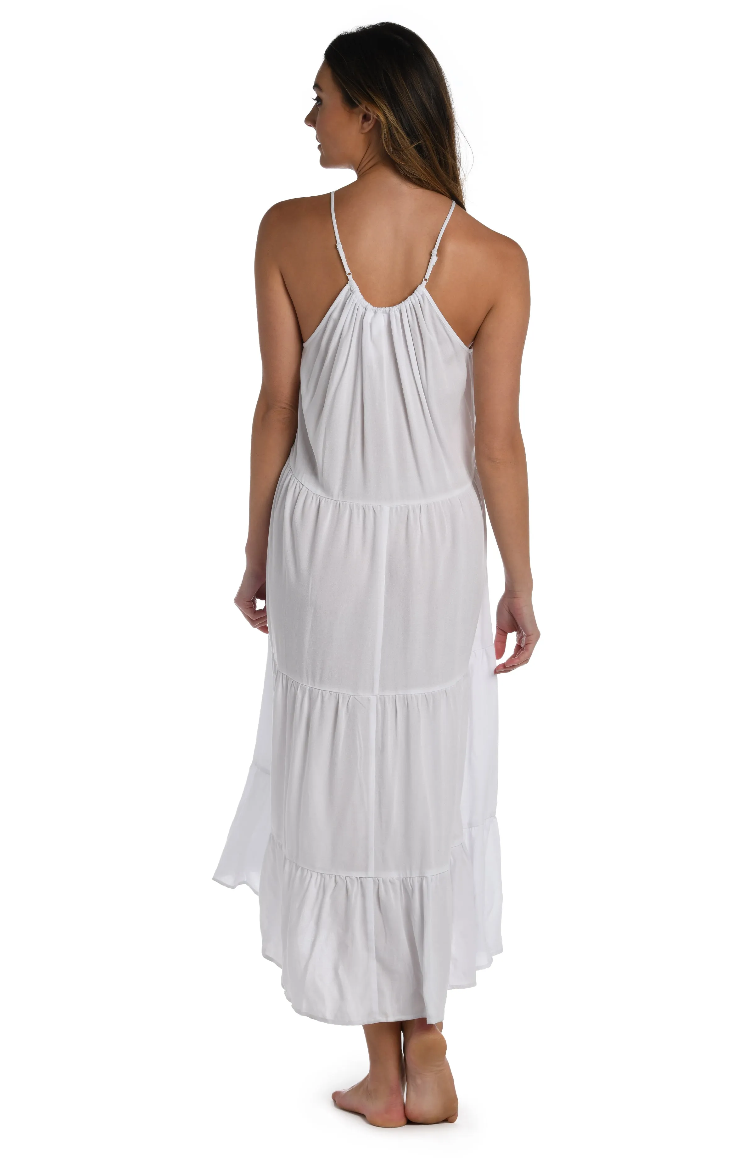 Coastal Covers Halter Maxi Dress - White sold by La Blanca product image thumbnail 2