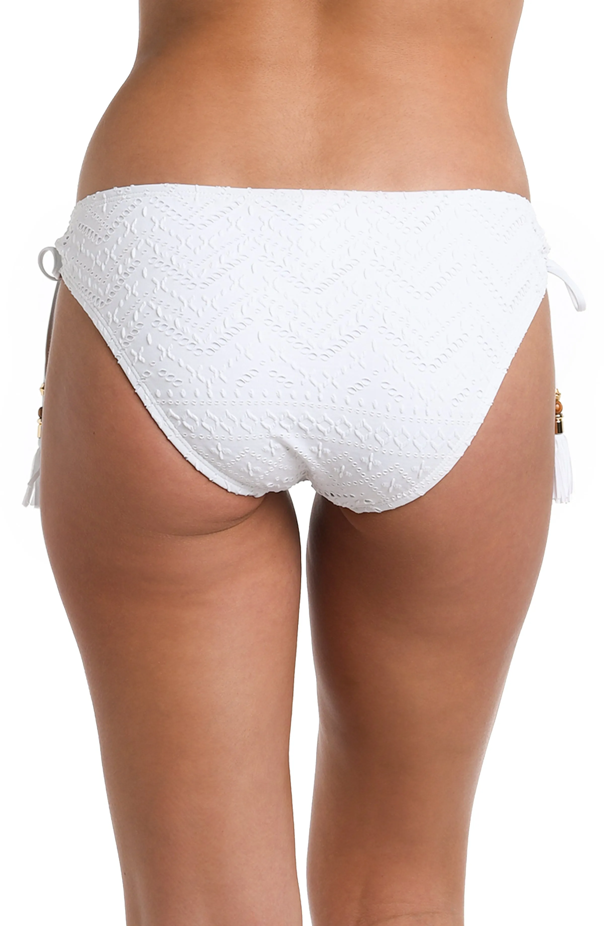 Saltwater Sands Side Tie Hipster Bottom - White - FINAL SALE sold by La Blanca product image thumbnail 2